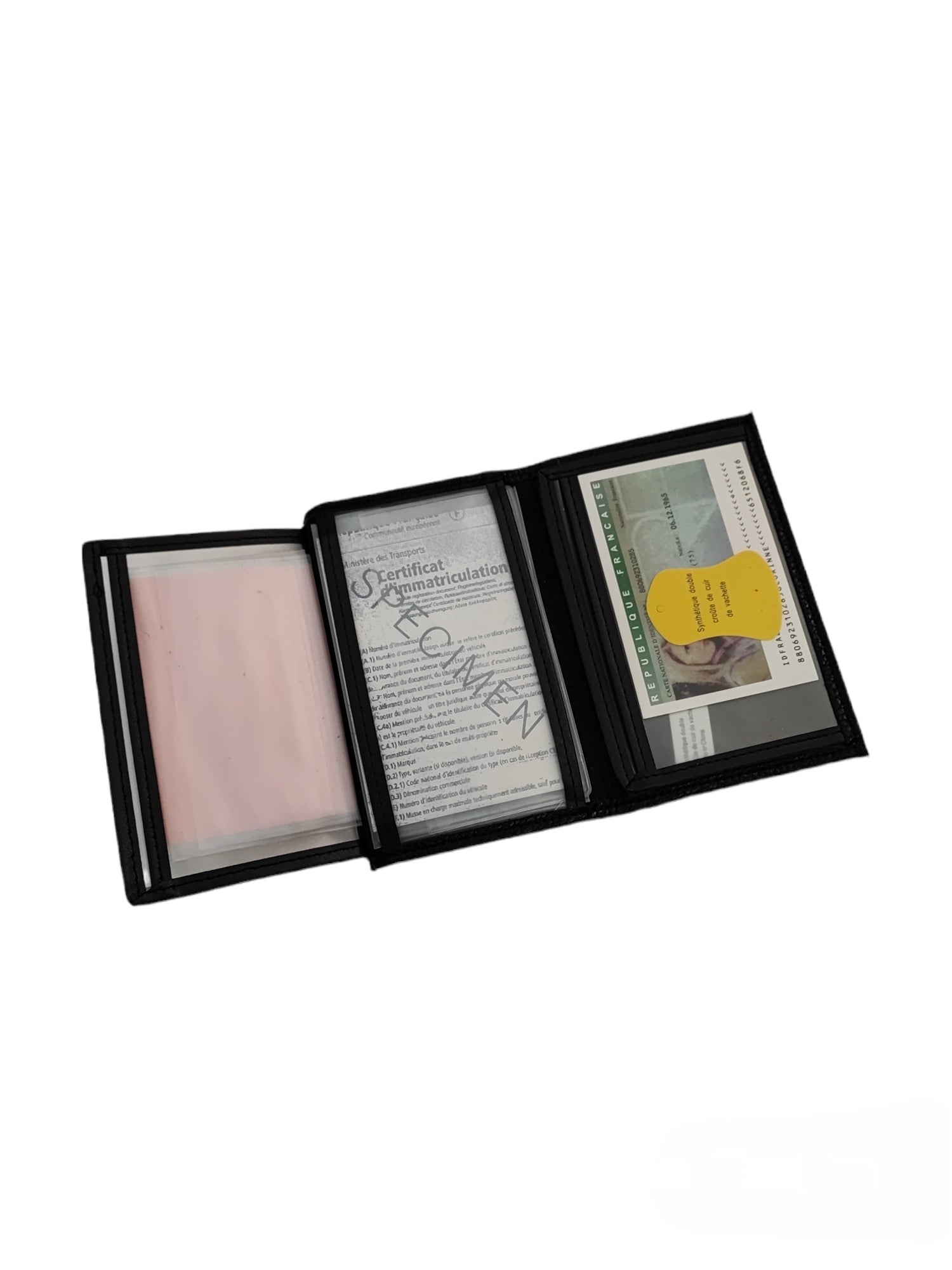 LOT DE 12 - Portefeuille Croûte de cuir vachette 2,50€/unité