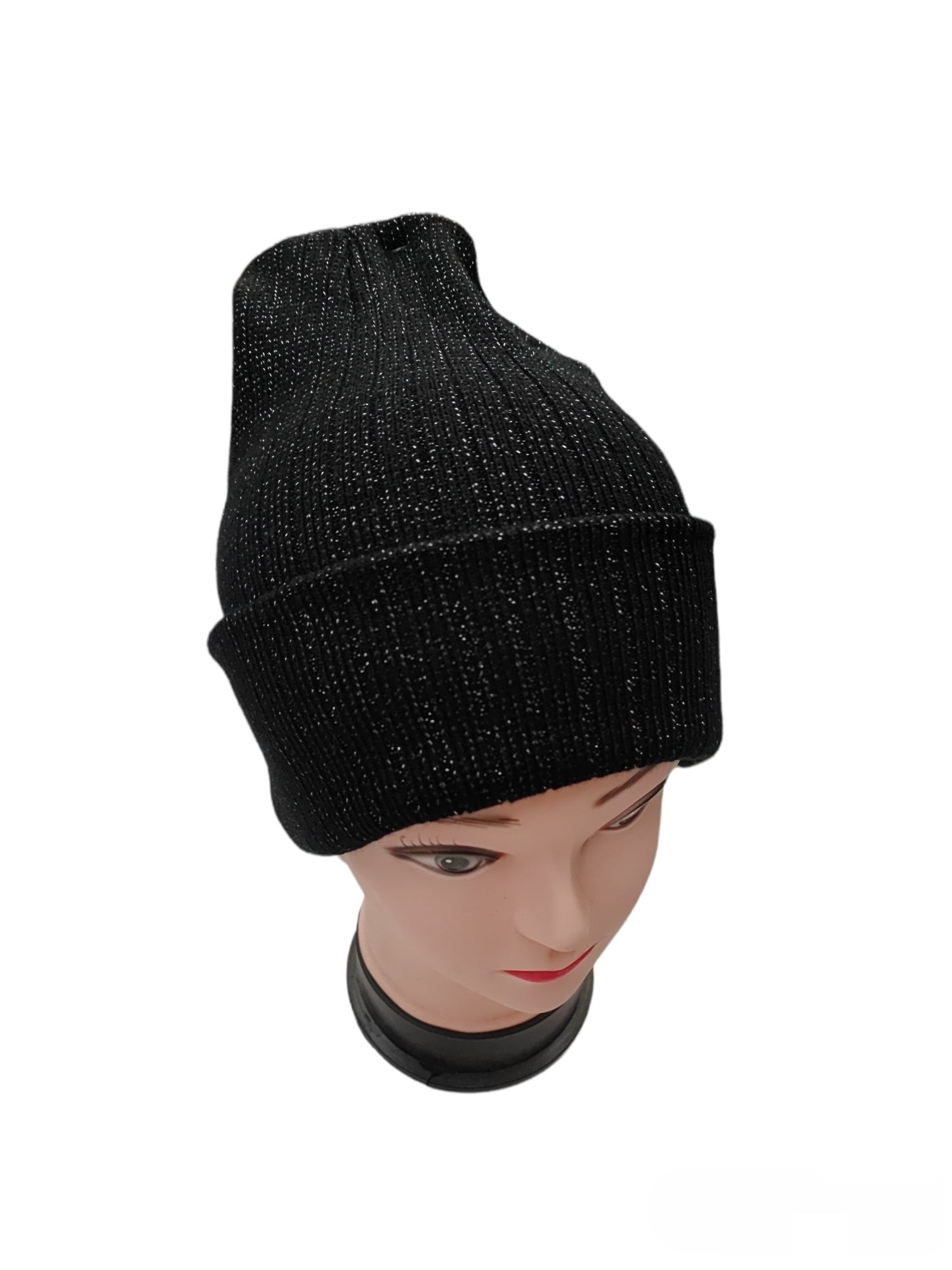 bonnet tricoté argent simple (x12)