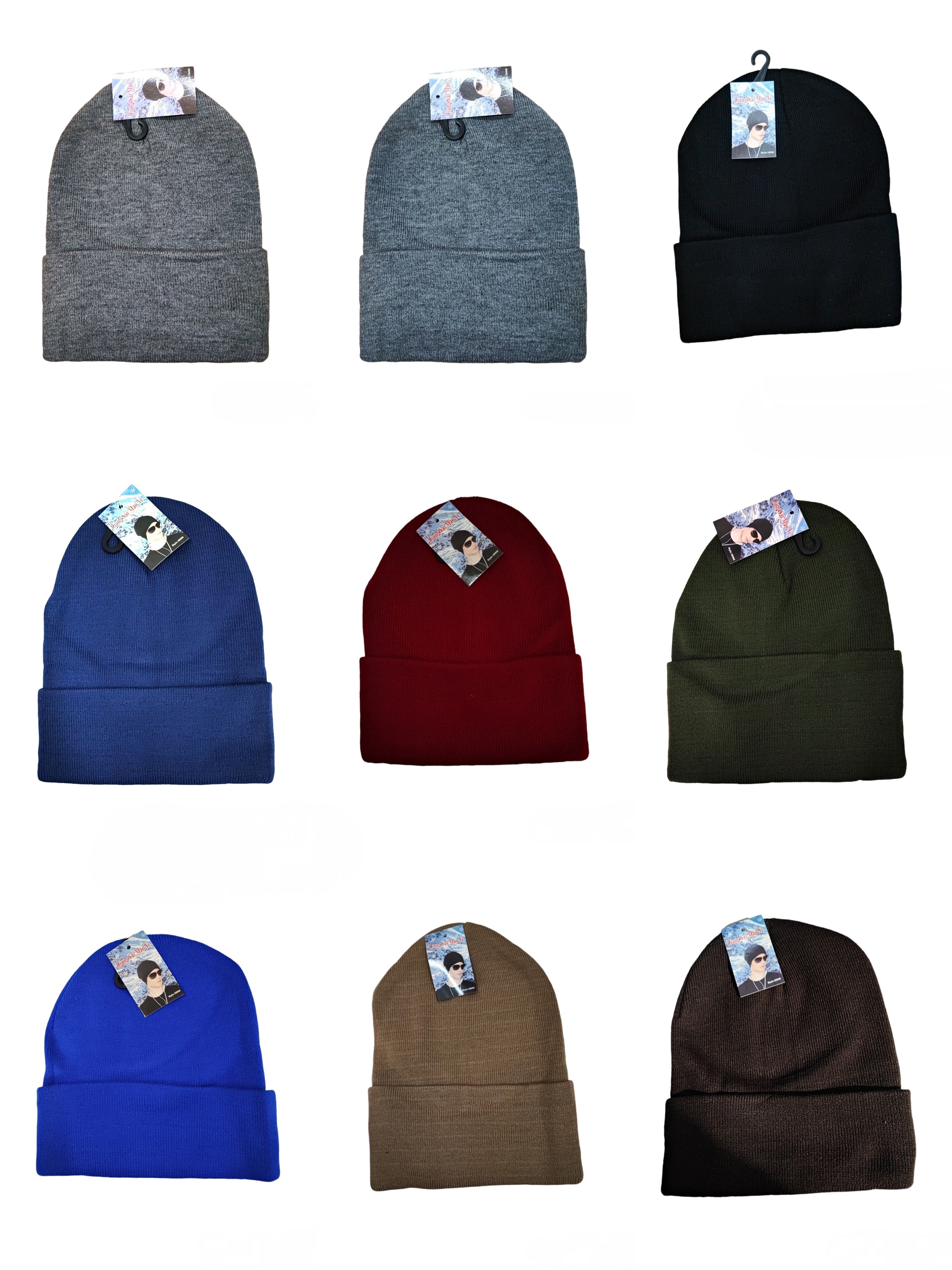 Bonnet tricot simple (x12)