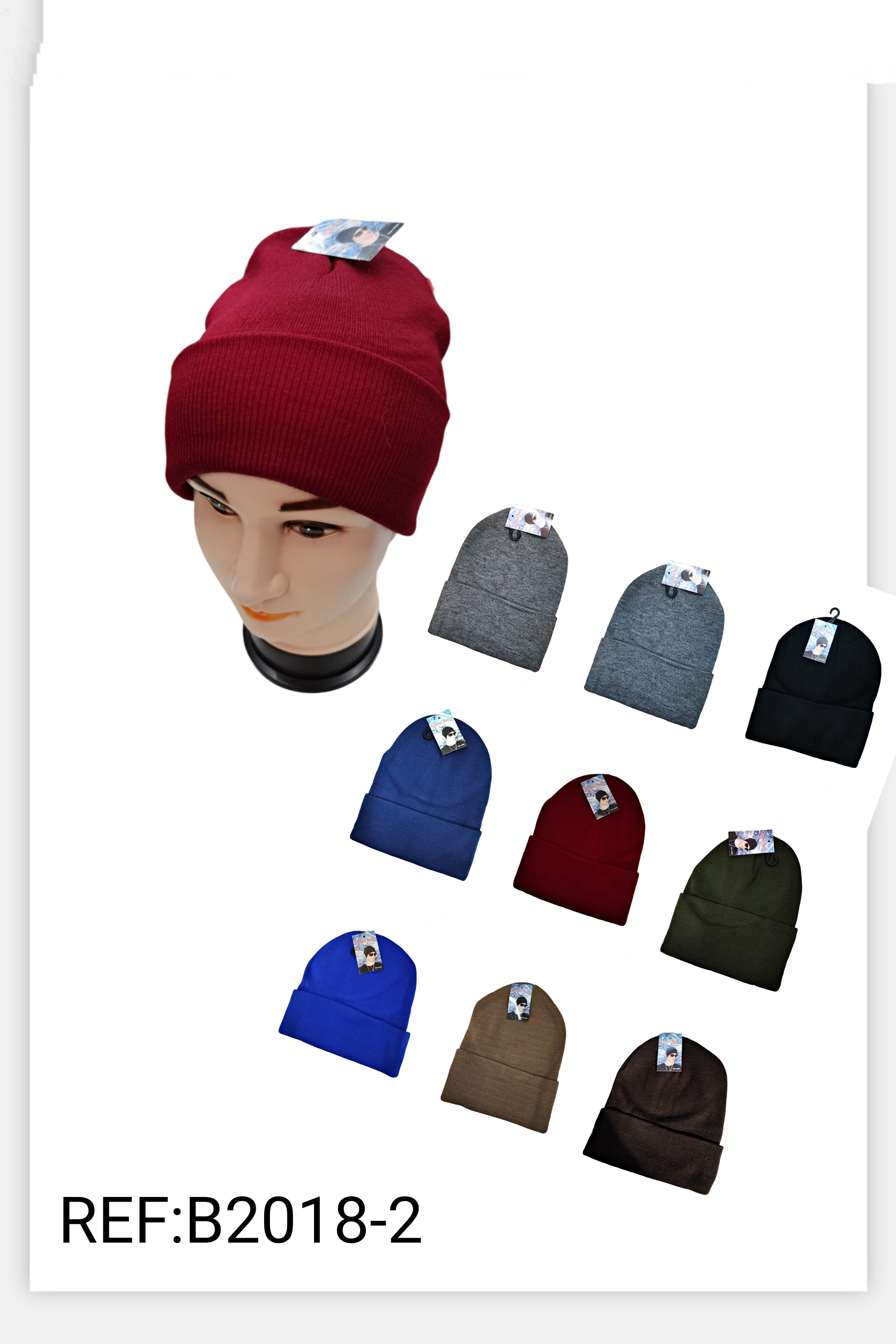 Bonnet tricot simple (x12)