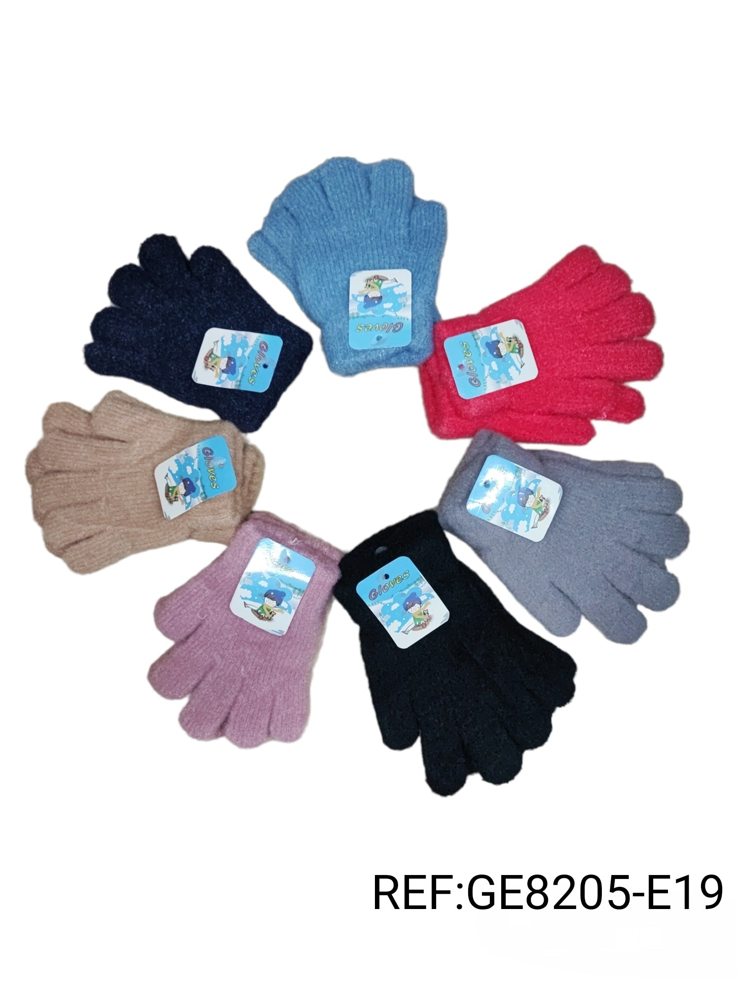 Gants enfant simple hiver 2/8ans (x12) E19