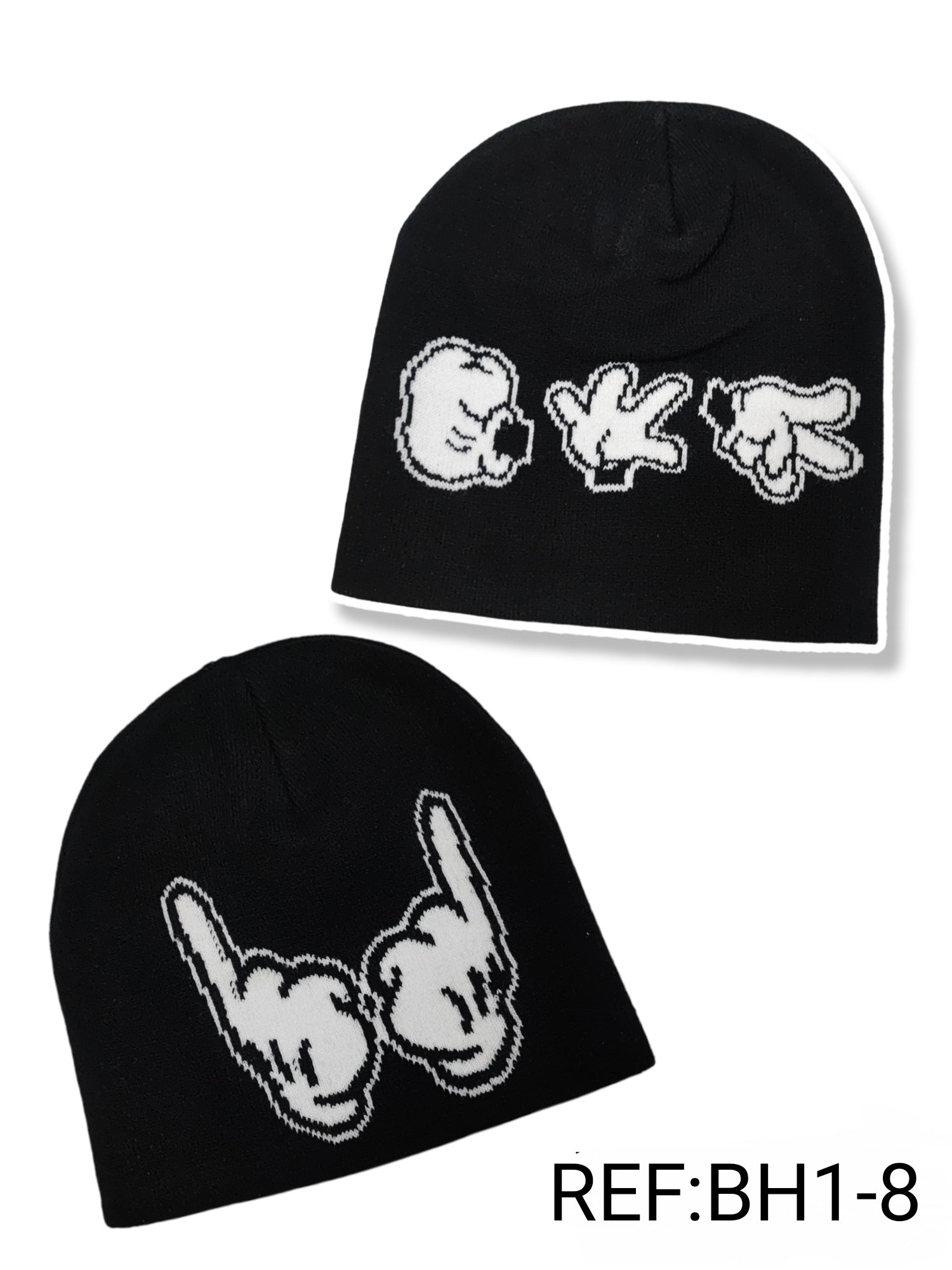 Bonnet motif Pierre papier ciseaux (x12)