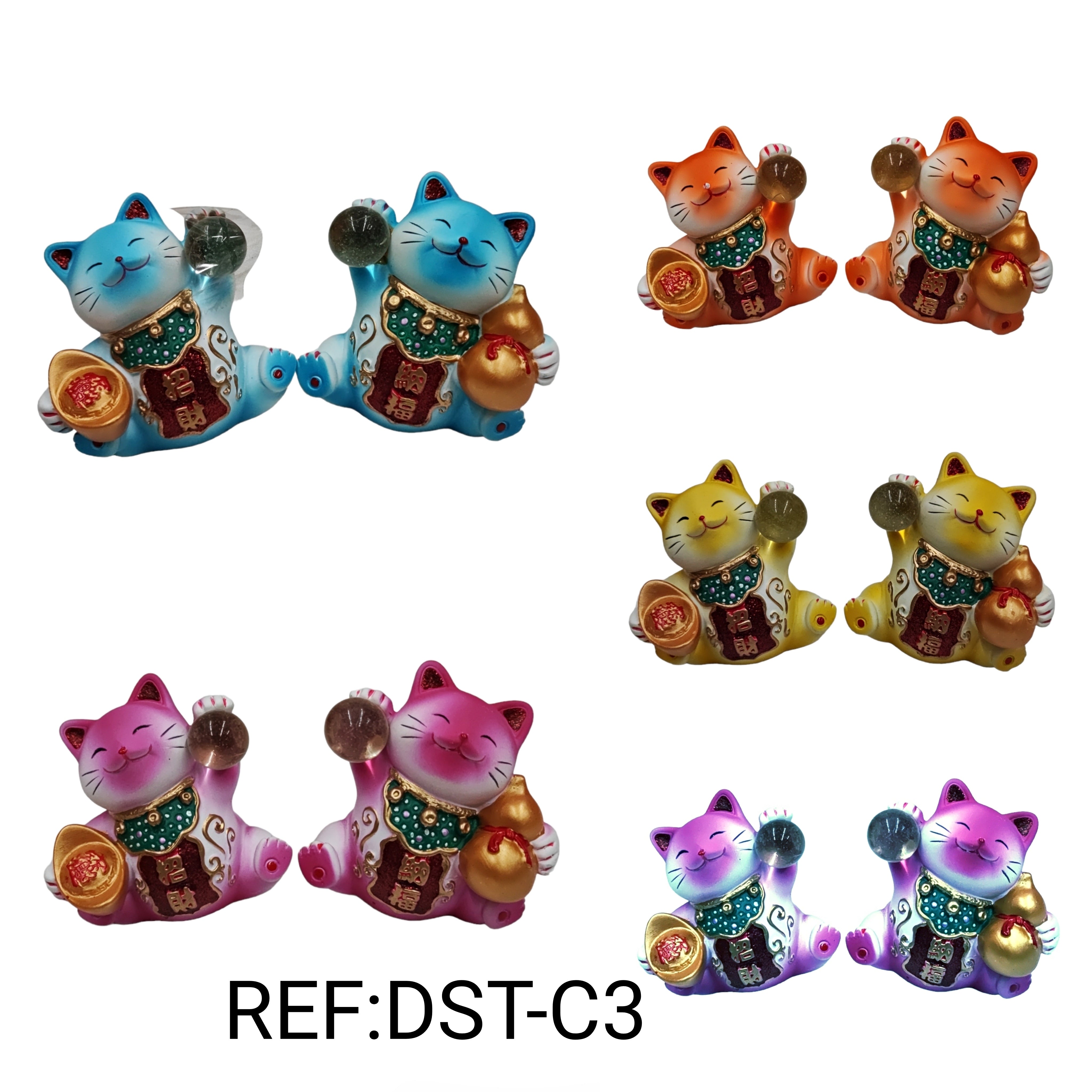 Sculpture Figurine Chat ensemble (x12) #C3