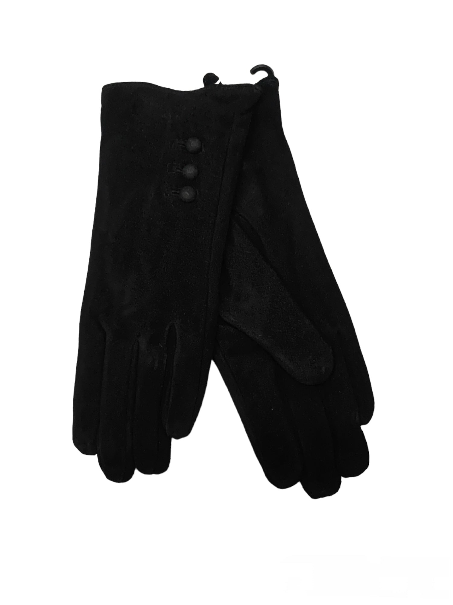 Gants cuir daim noir avec doublure (x6)
