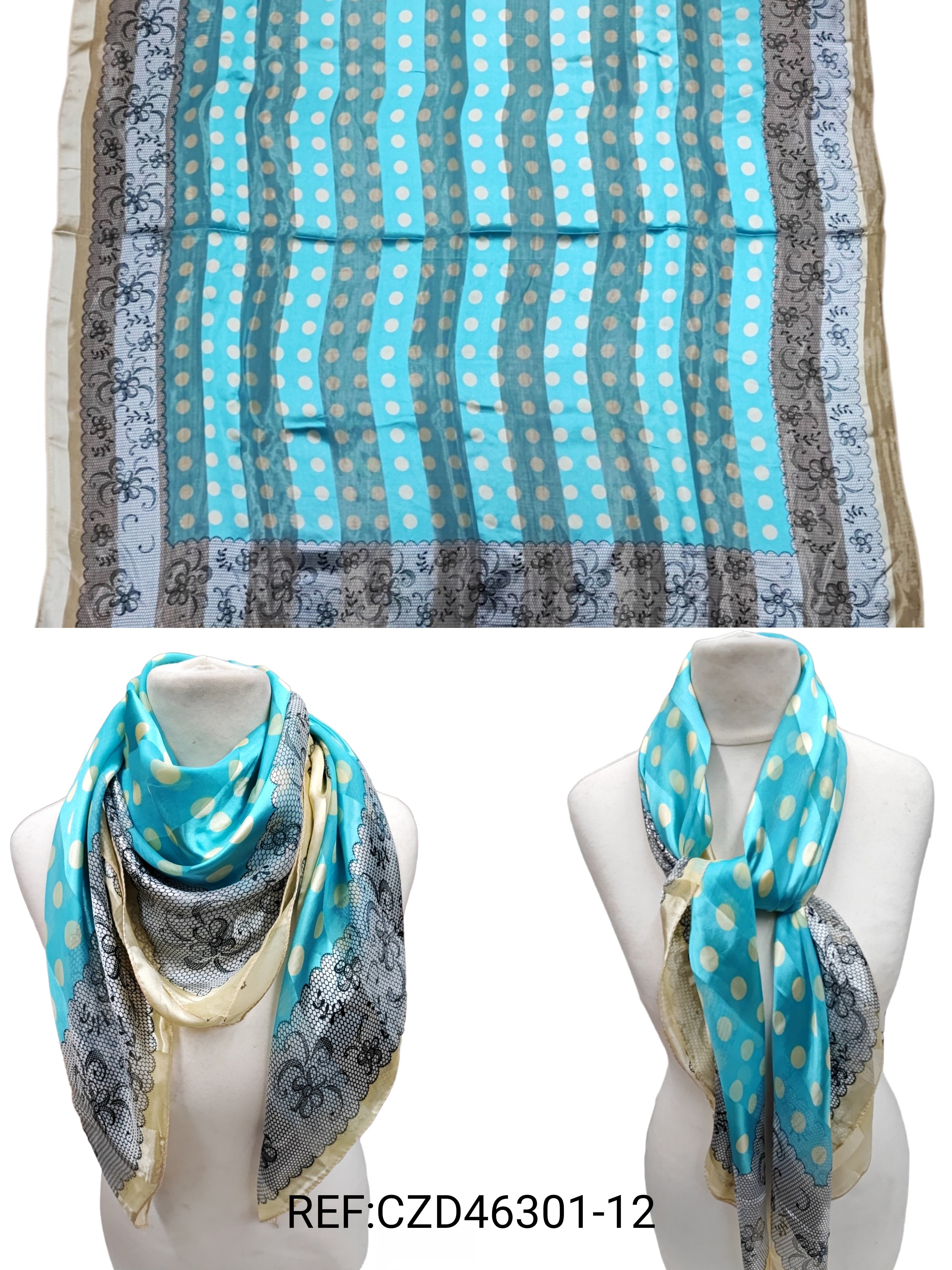 Foulard carré 90x90 (x10) CZD46301#12