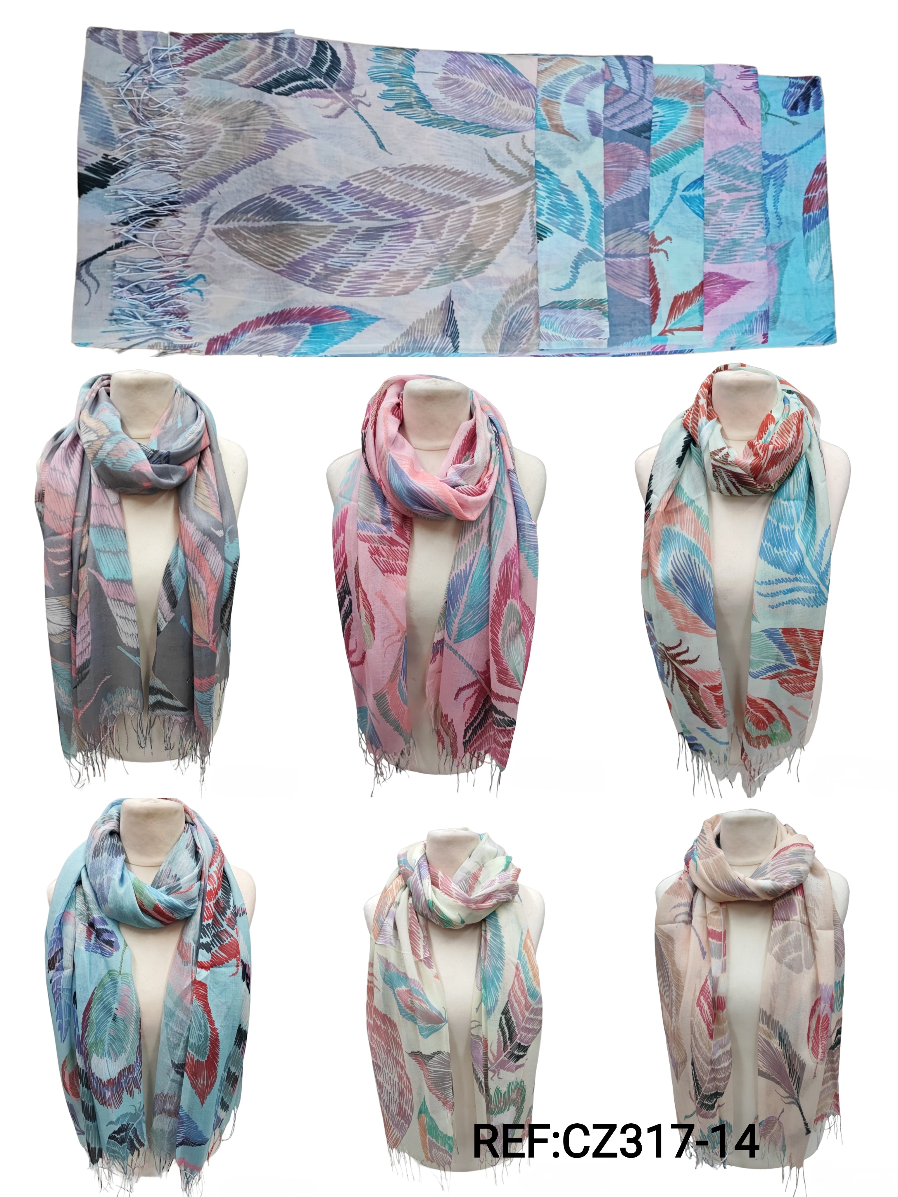 Foulard motif la plume (x6)#14