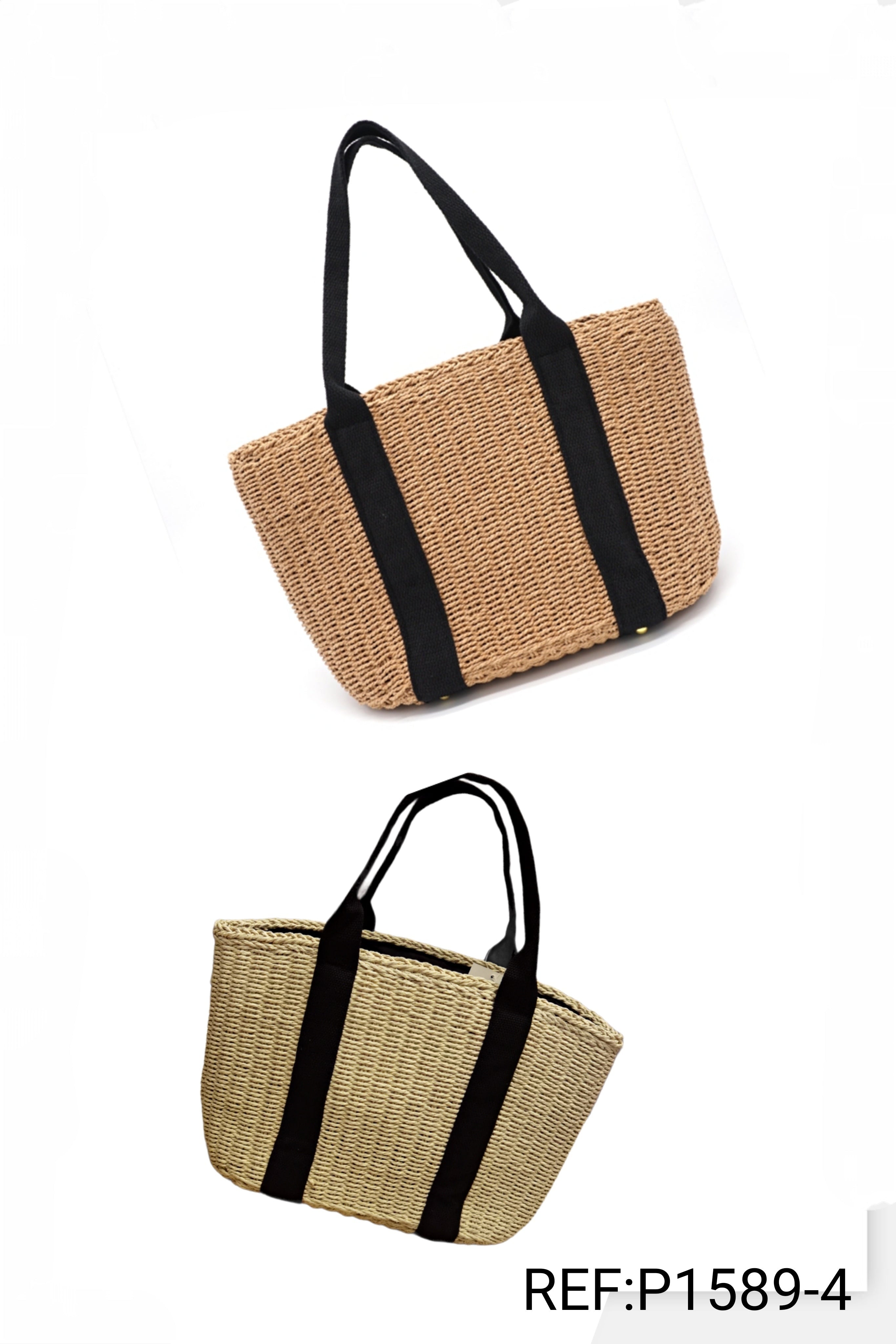 Sac panier cabas paille (x3)