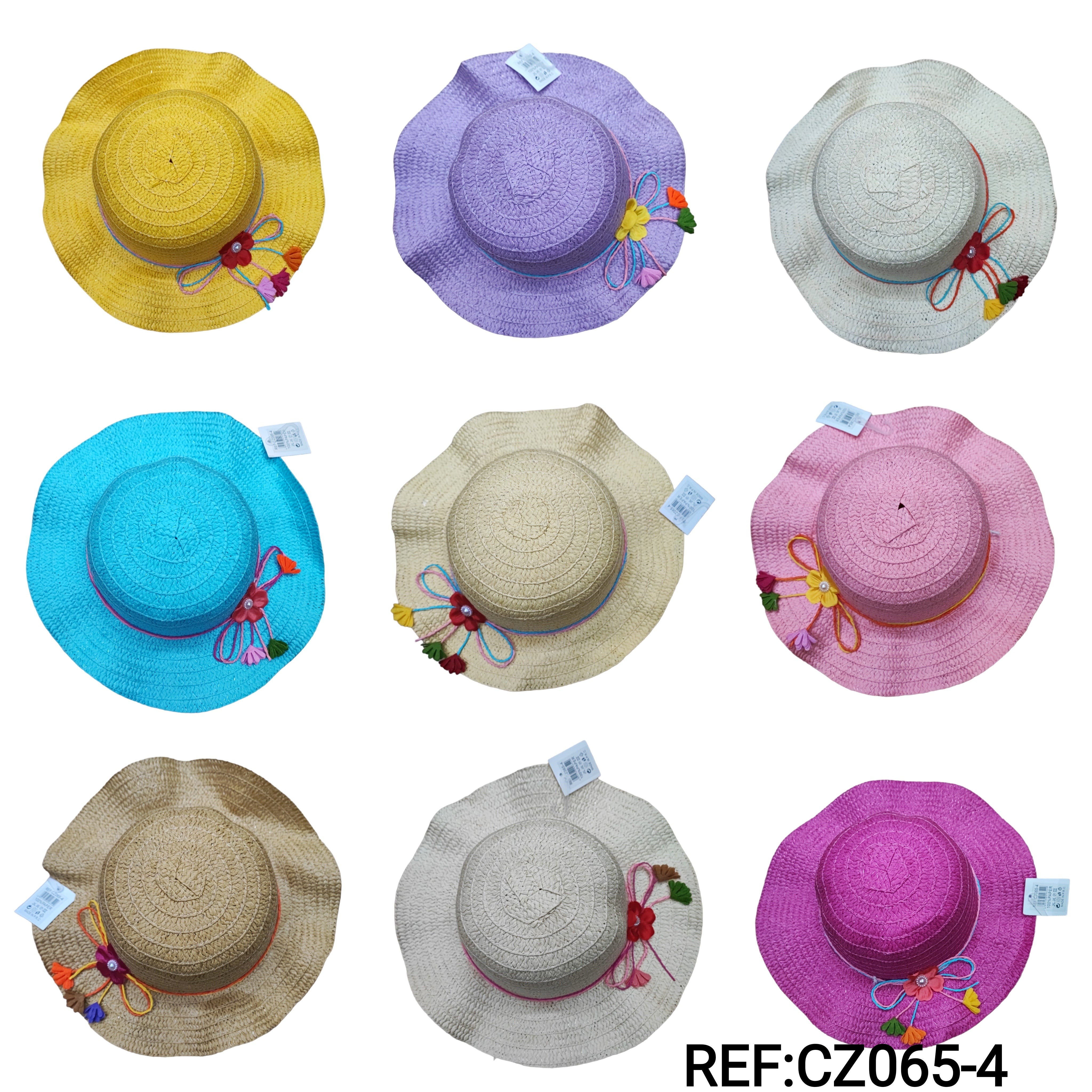 Chapeaux de paille taille enfant (x12)