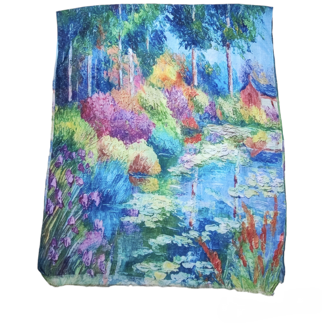 Foulard étole tableau impression (x3)