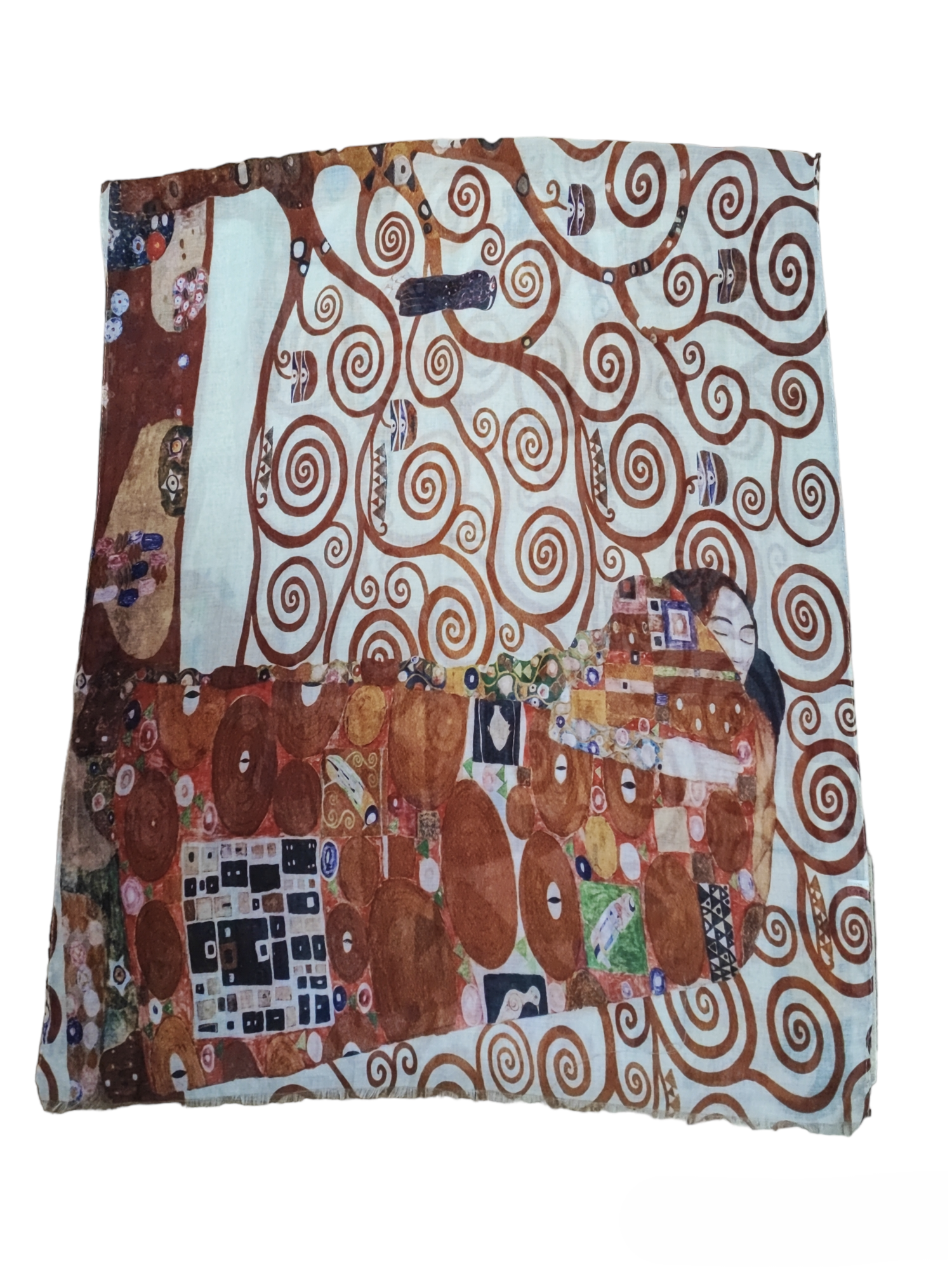 Foulard étole tableau Klimt Arbre de vie (x3)