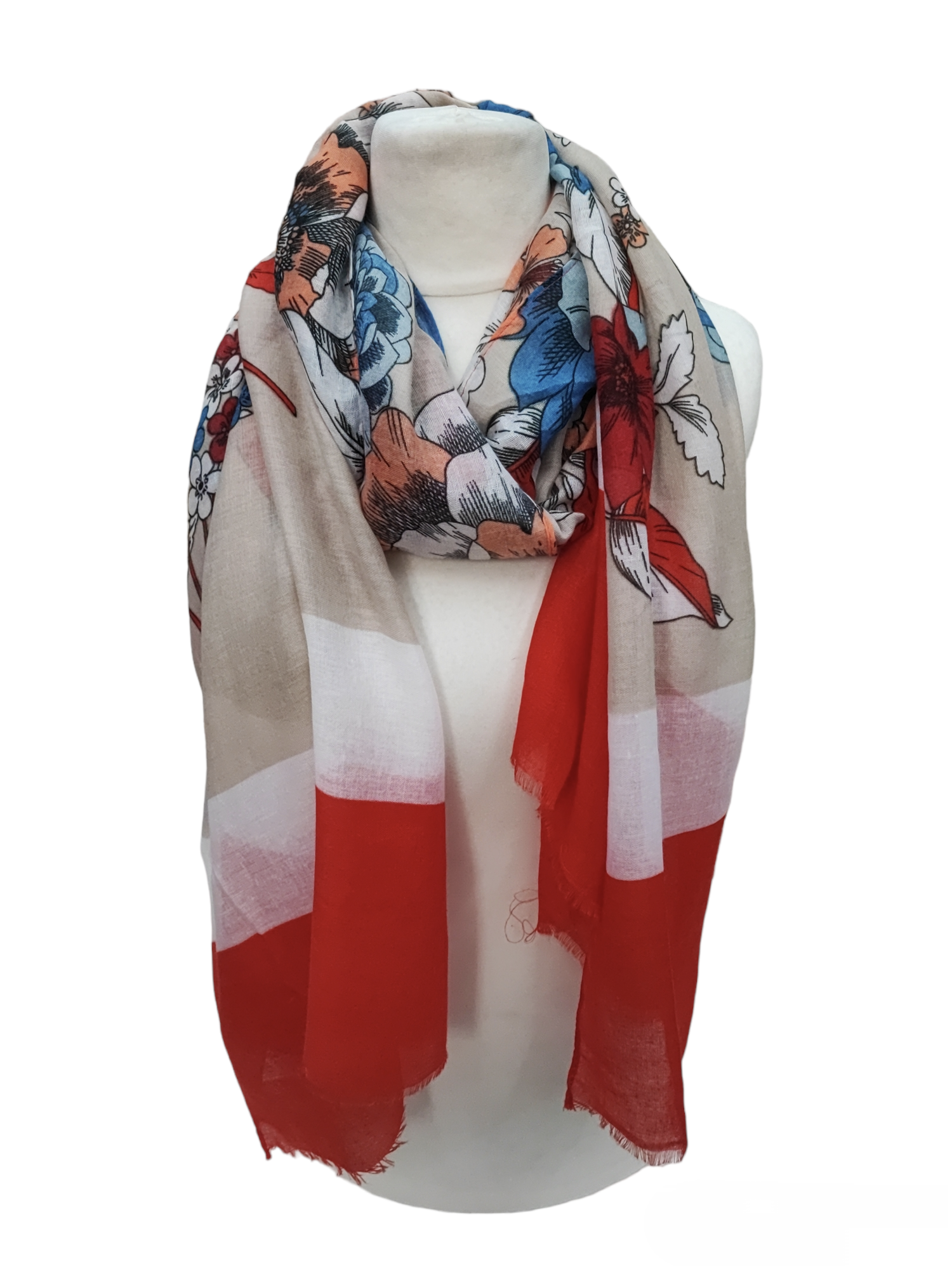 Foulard femme motif fleur (x12) F7