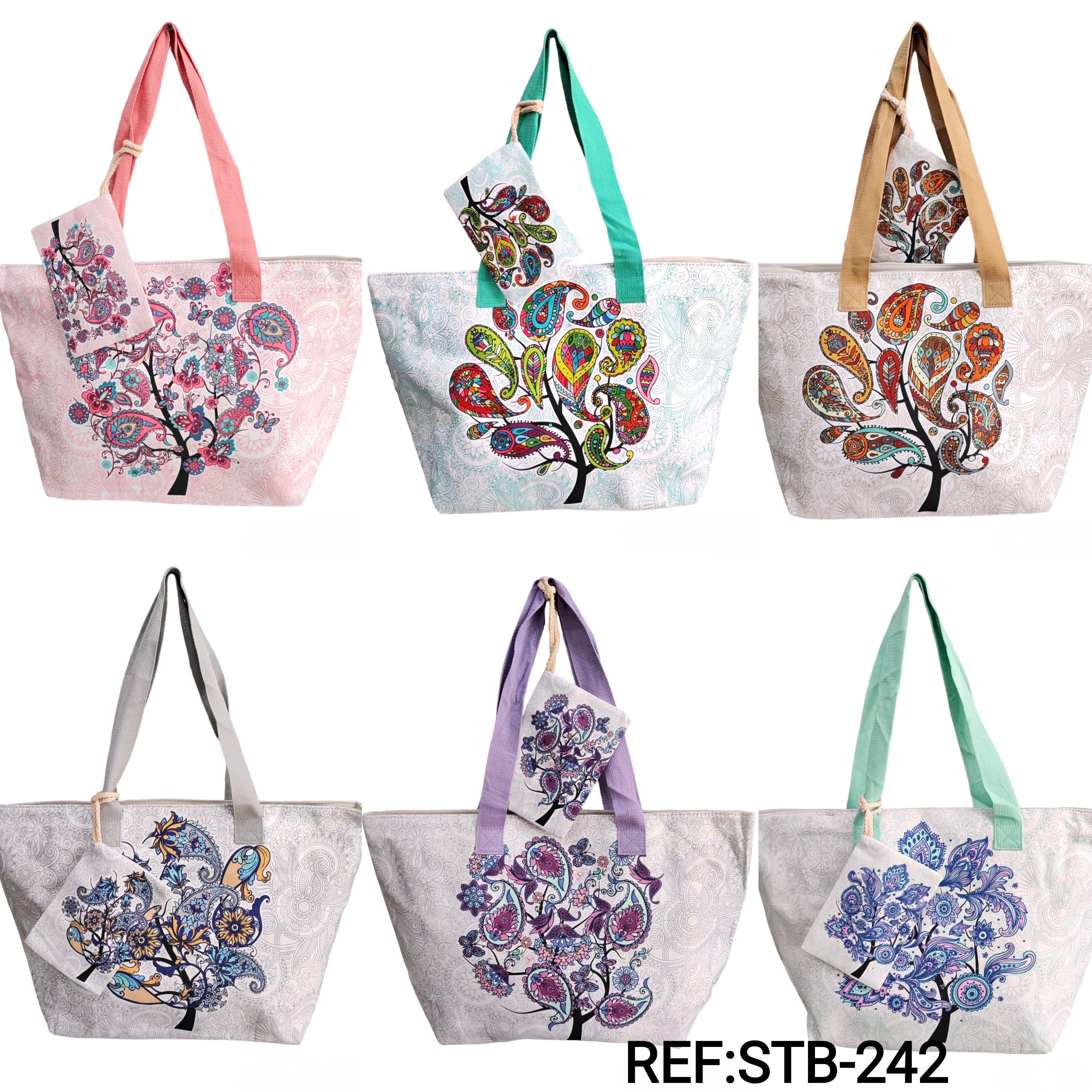 Sac été plage Motif Paisley (x6)