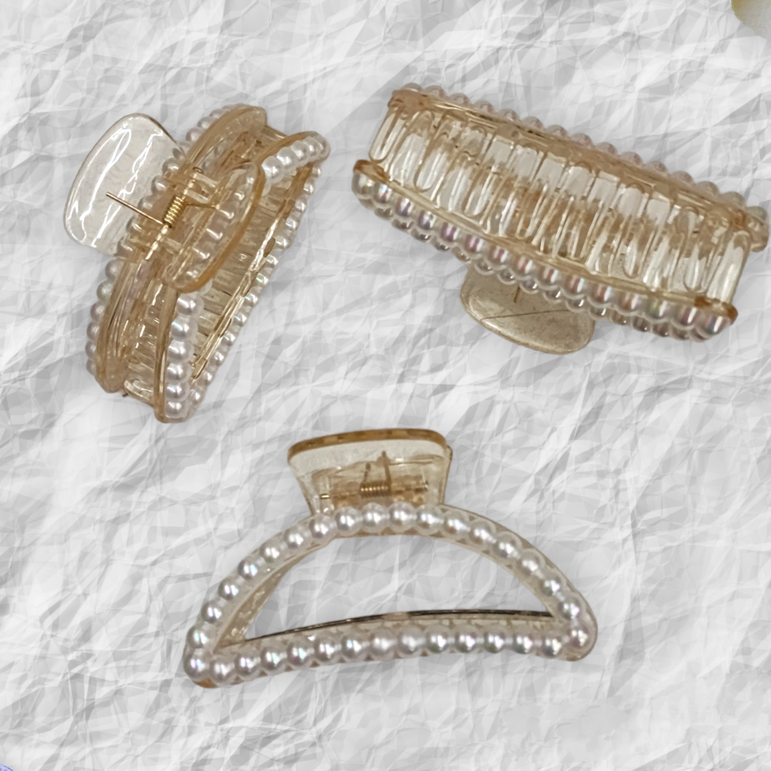 Pince à cheveux perle
(X12)