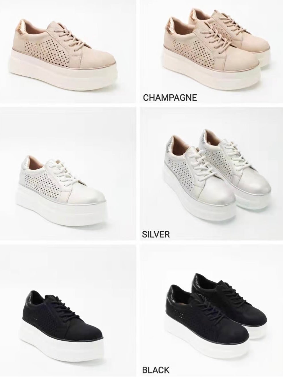 Chaussures tennis plateforme CHARLINE (x12)