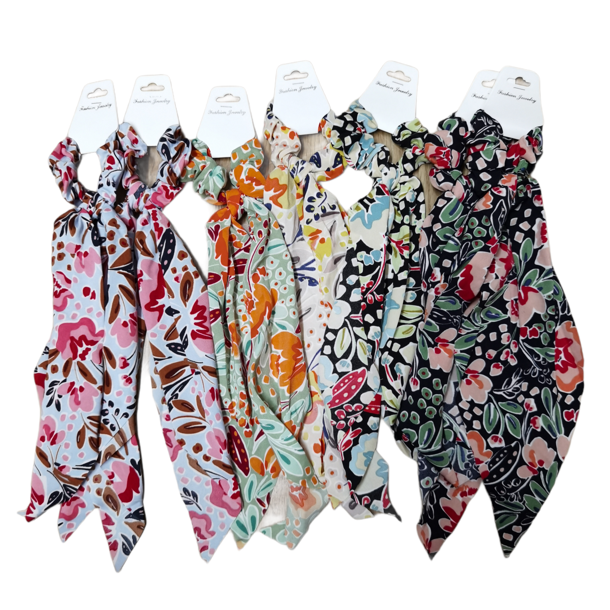 Chouchou motif floral (x12)