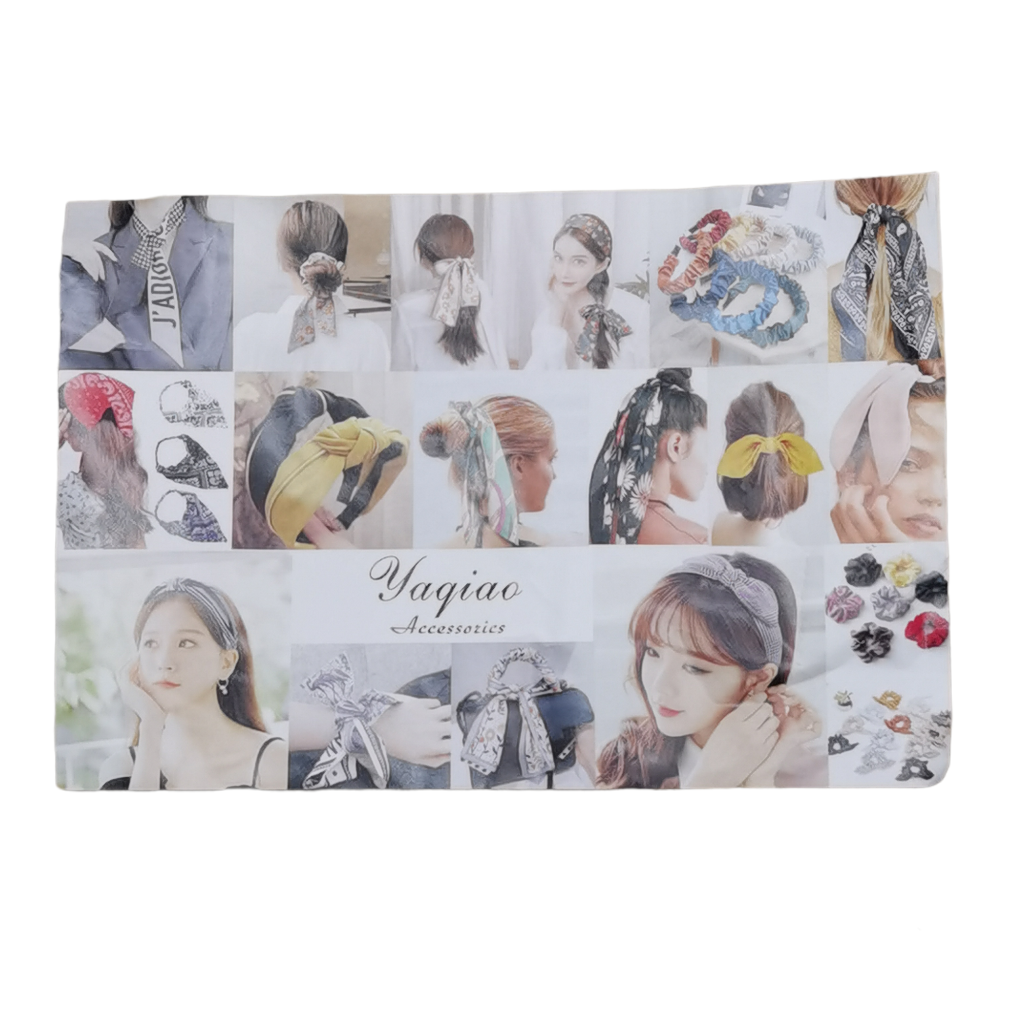 Chouchou motif fleurs (x12)