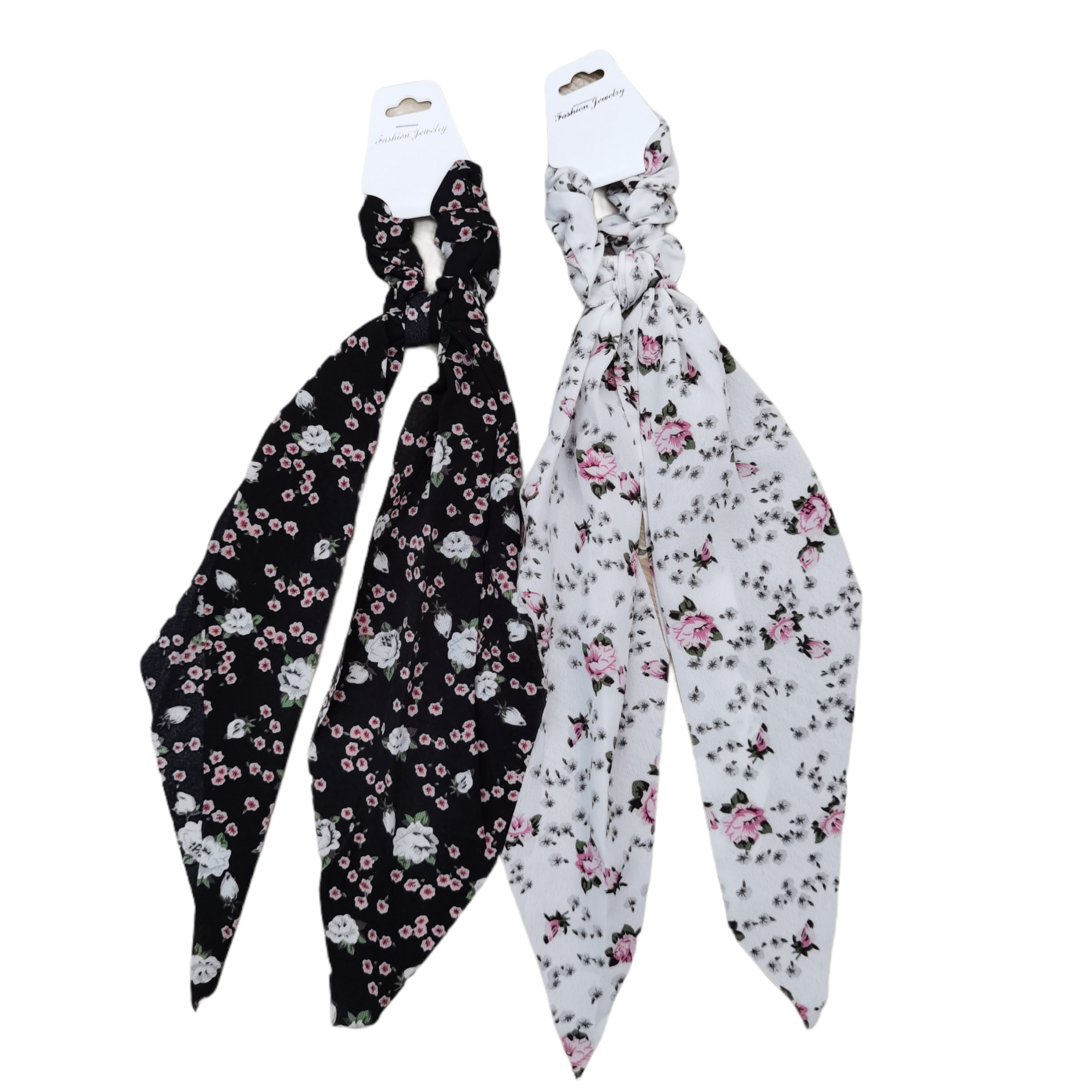 Chouchou motif fleurs (x12)