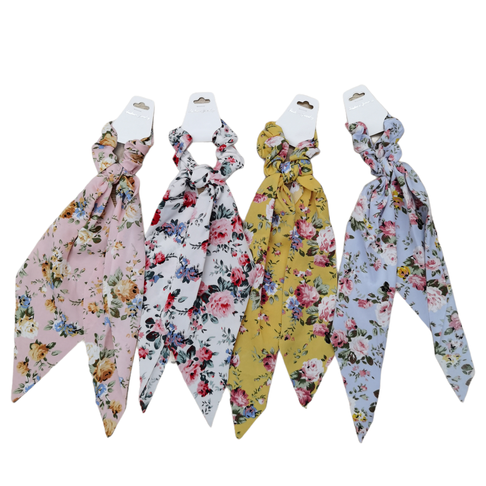 Chouchou motif  fleur  (x12)