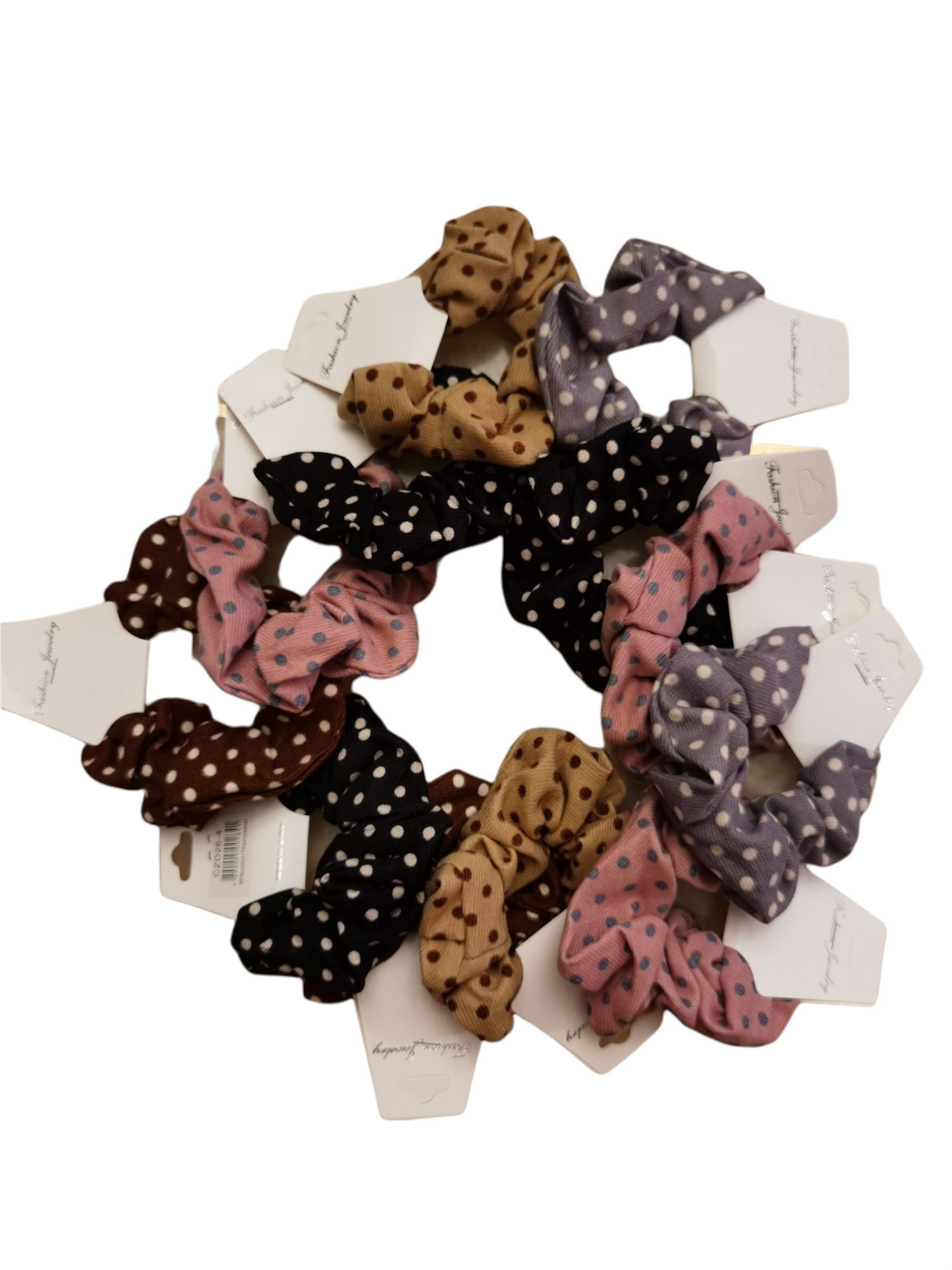 Chouchou Scrunchie élastique froufrou (x12)