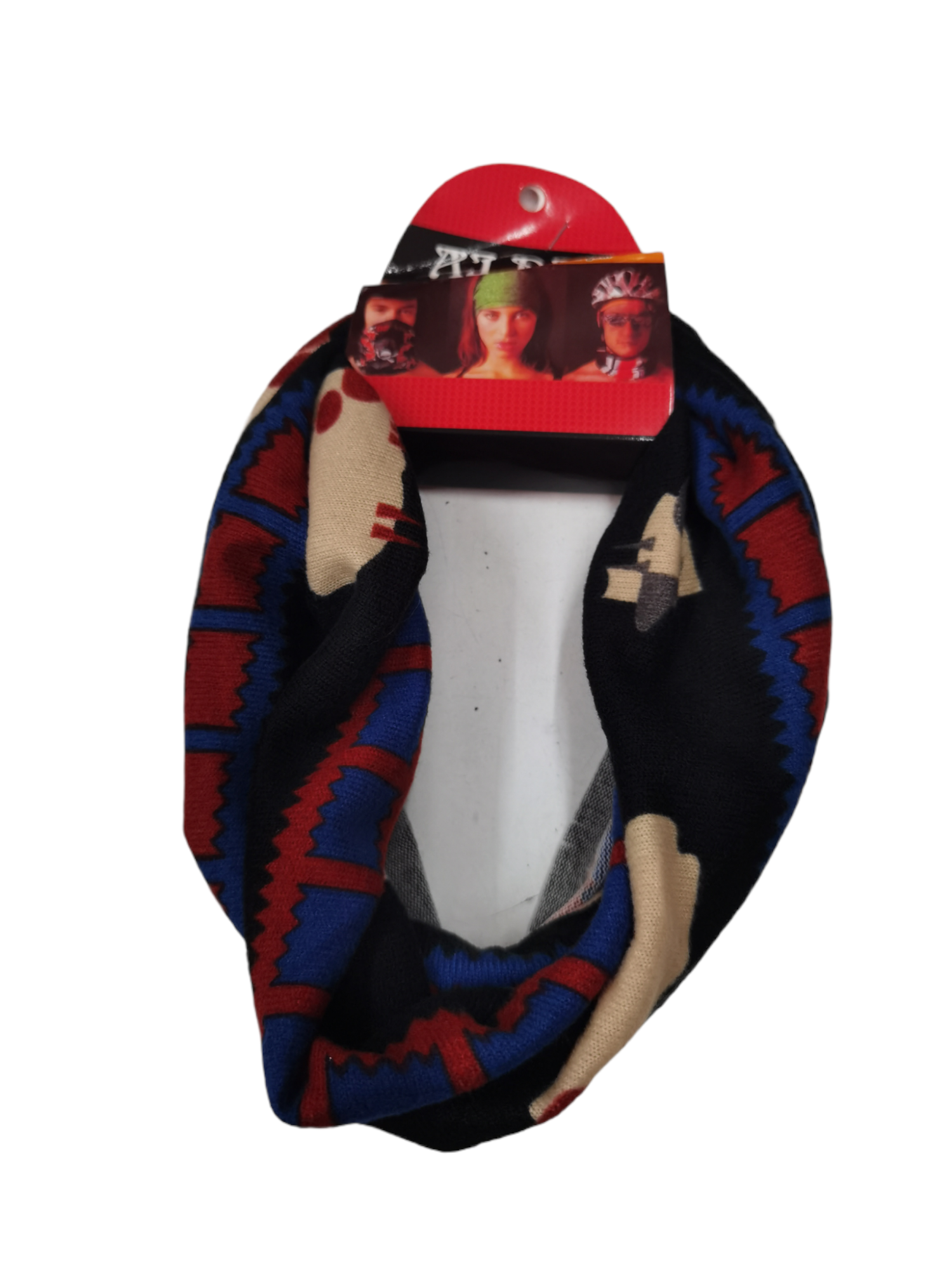 Snood 2-en-1 tour de cou Bandeau motif (x12)