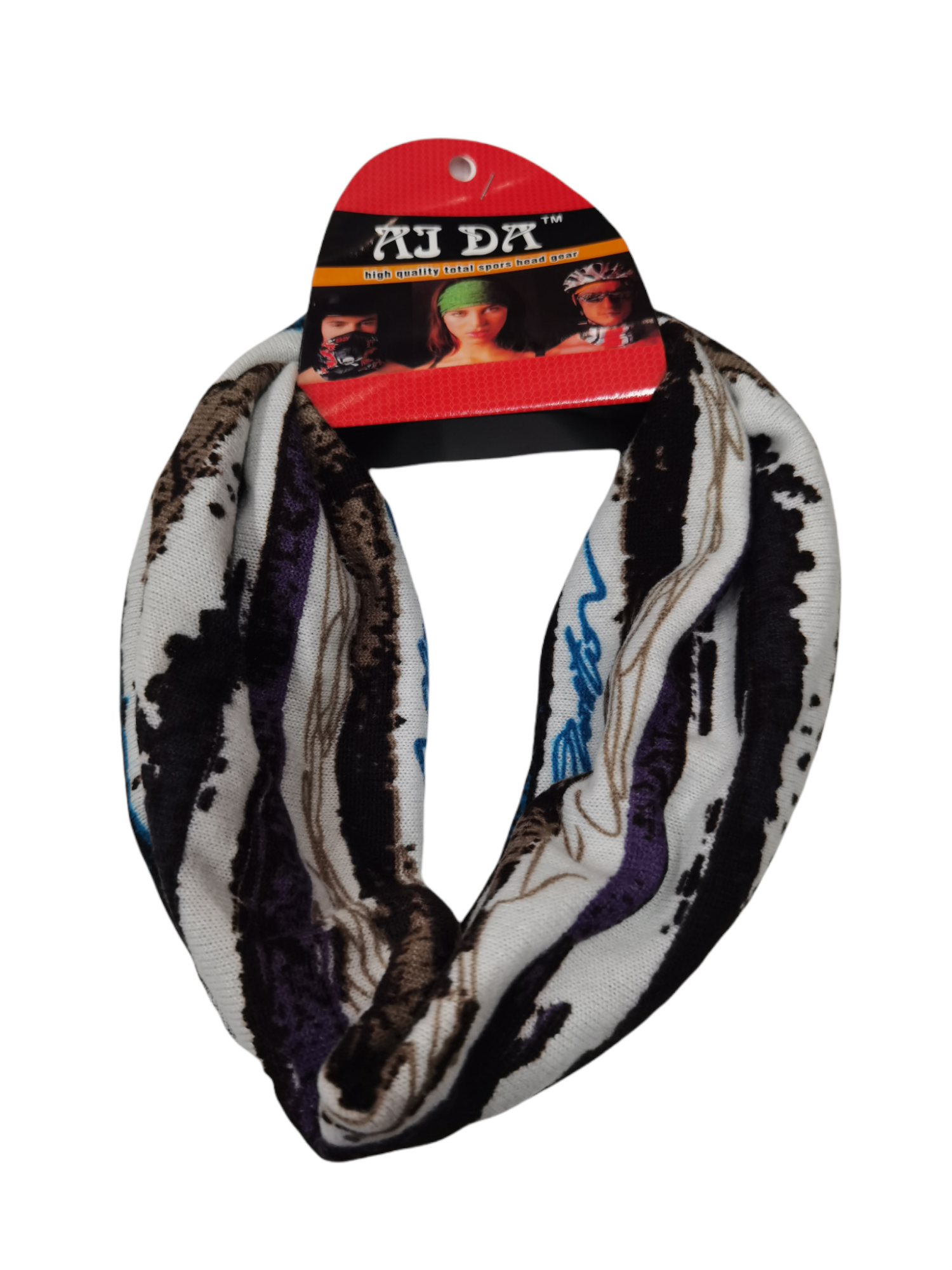 Snood 2-en-1 tour de cou Bandeau motif (x12)