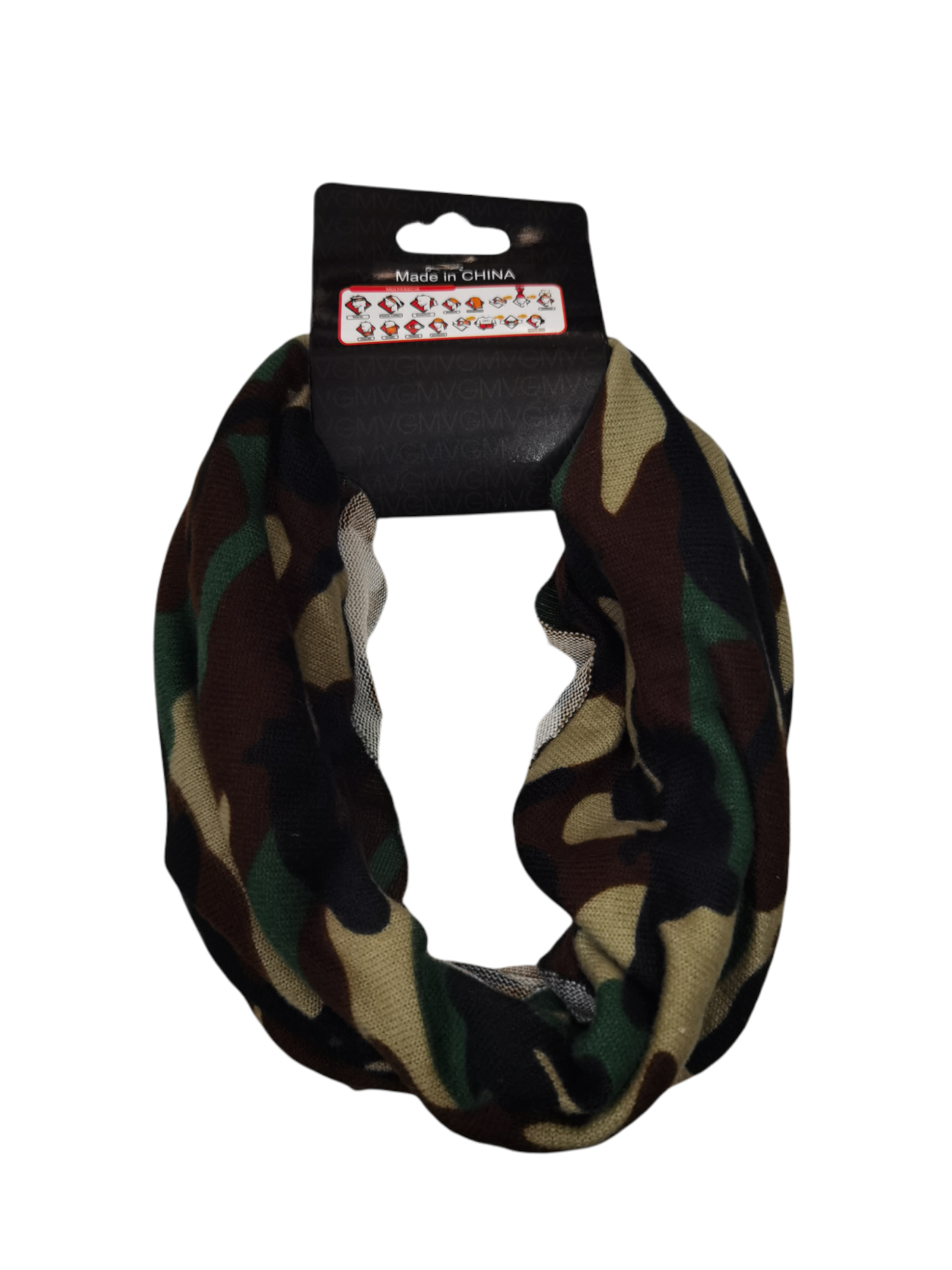 Snood 2-en-1 tour de cou Bandeau motif (x12)