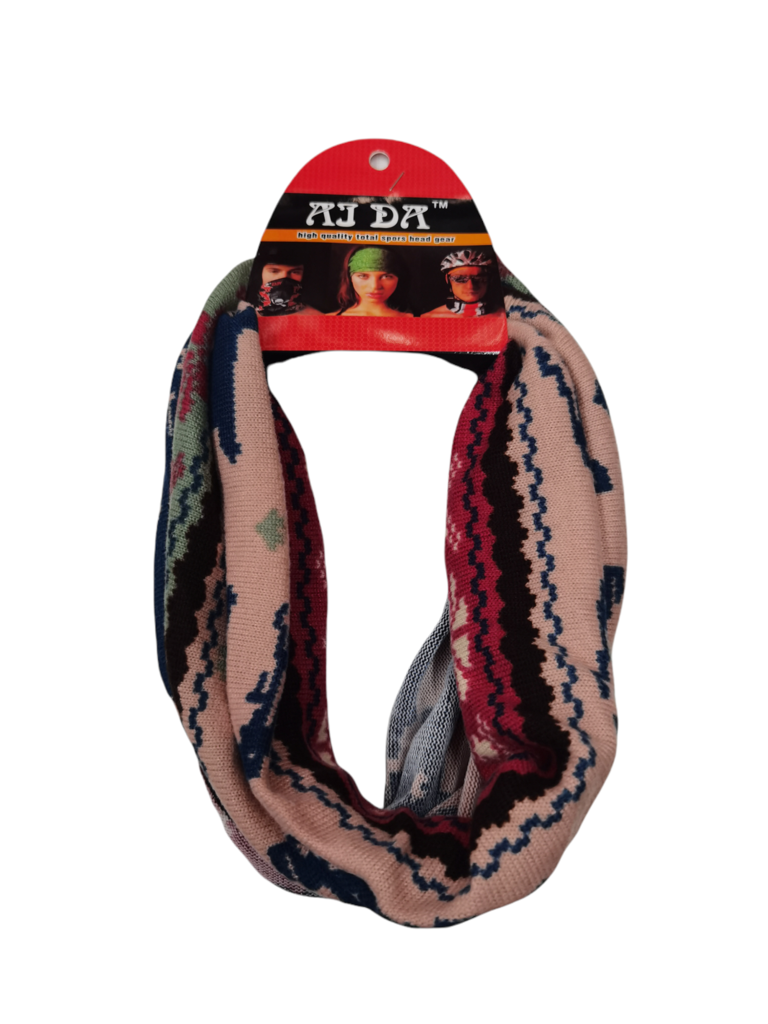 Snood 2-en-1 tour de cou Bandeau motif (x12)