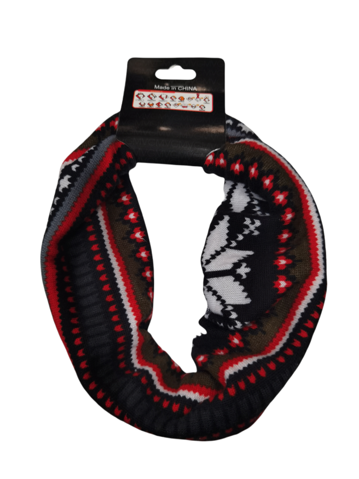 Snood 2-en-1 tour de cou Bandeau motif (x12)