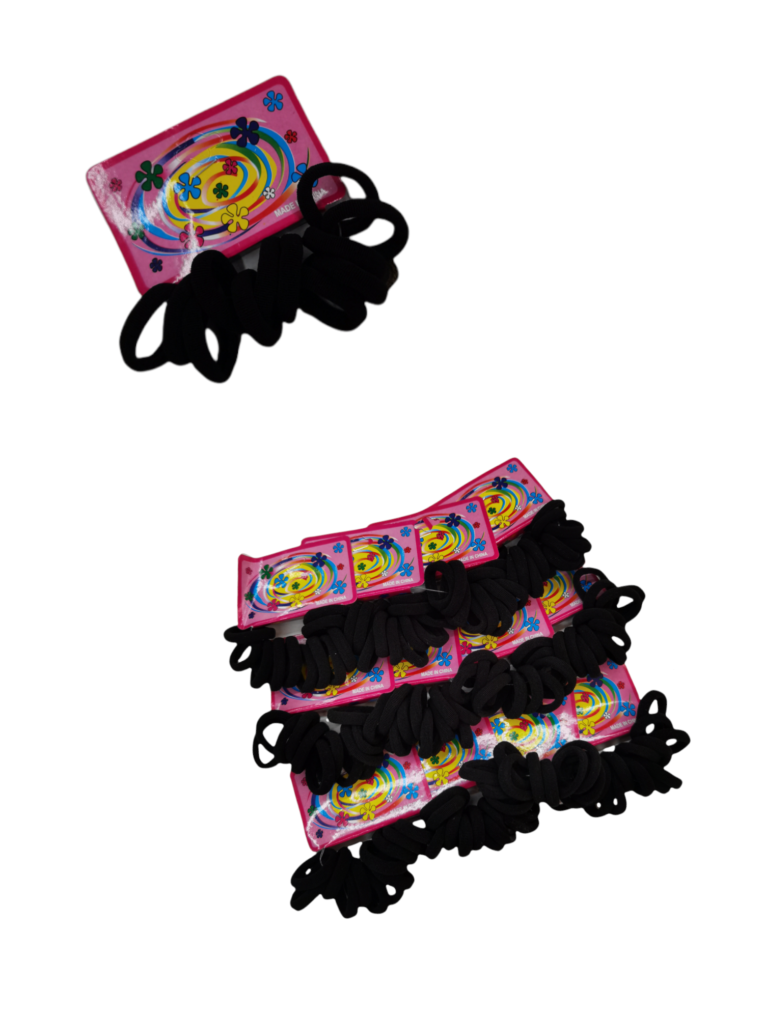 Paquet de 12 Élastiques noirs simples (2x12)