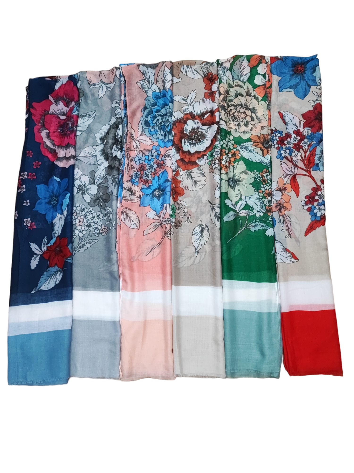 Foulard femme motif fleur (x12) F7