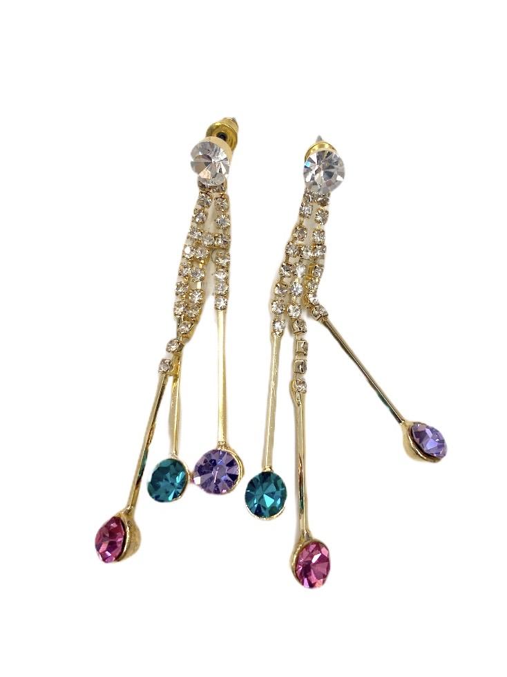 LOT DE 12 - Boucles d'oreilles strass 2,00€/paire | Grossiste-pro