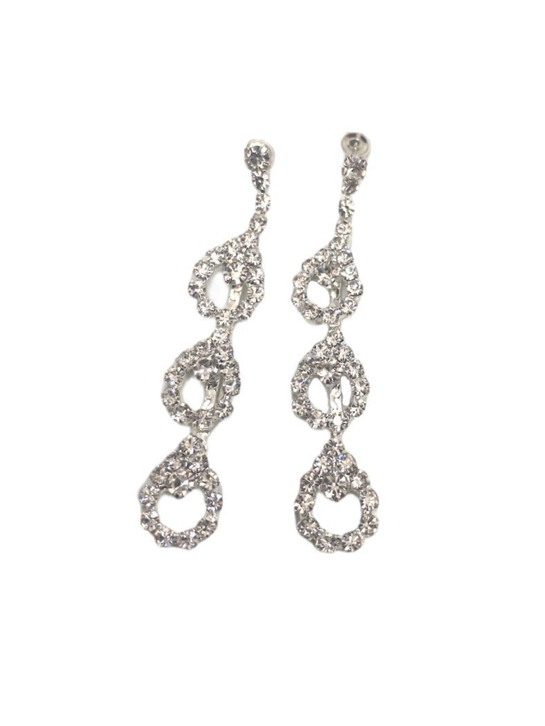 LOT DE 12 - Boucles d'oreilles glamour strass 2,00€/paire | Grossiste-pro