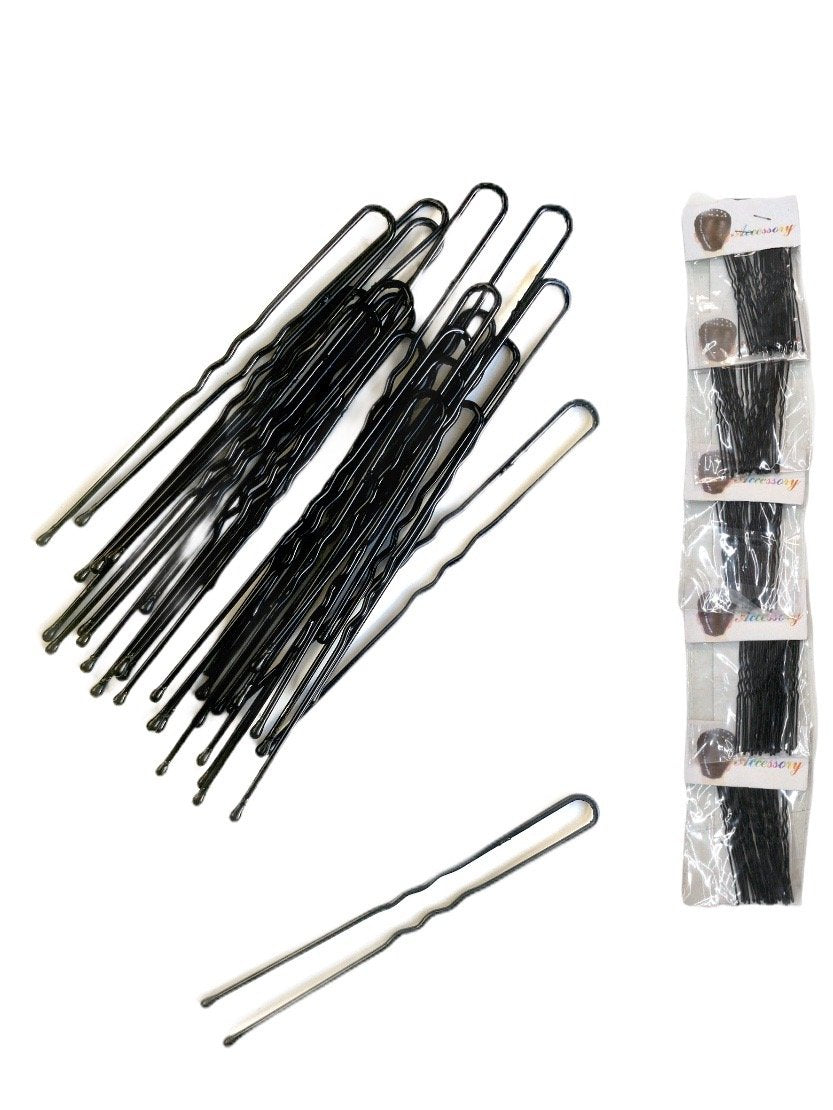 LOT DE 10 PLAQUES (x5) - Barrettes bobby pin Pinces Épingles cheveux chignon (x20) 0,20€/paquet | Grossiste-pro