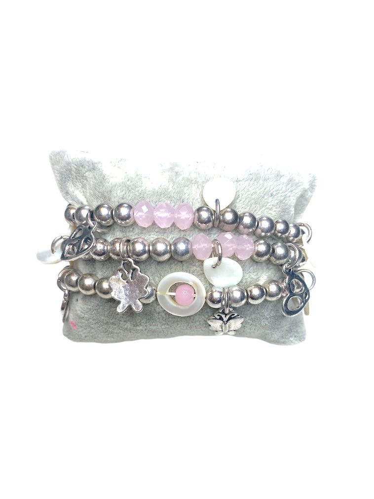 Bracelet fantaisie triple tour #2028-32