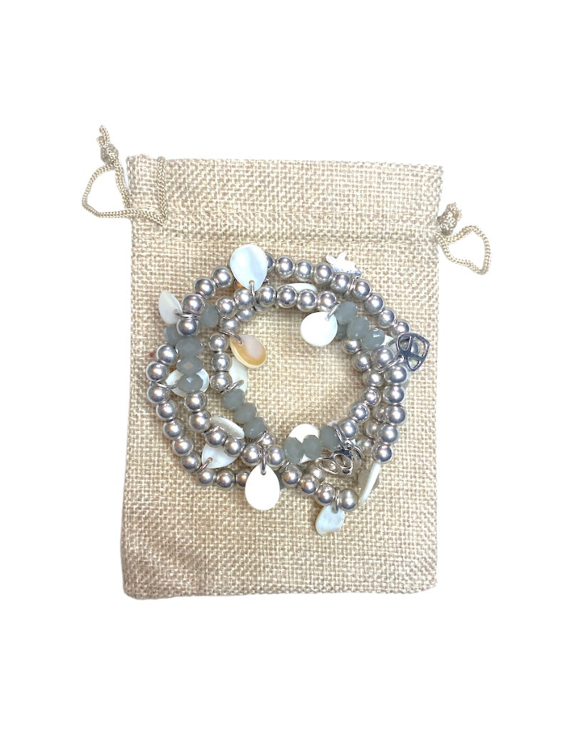 Bracelet fantaisie triple tour #2028-33