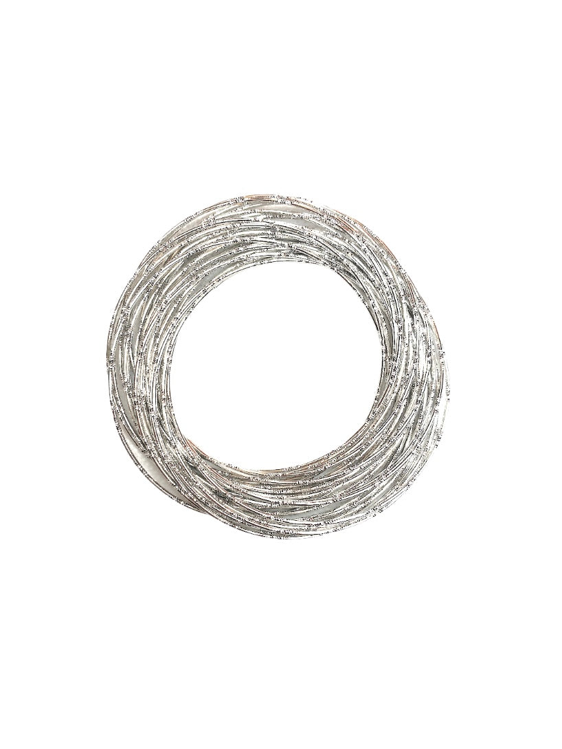 Bracelet fantaisie jonc semainier silver (x6)