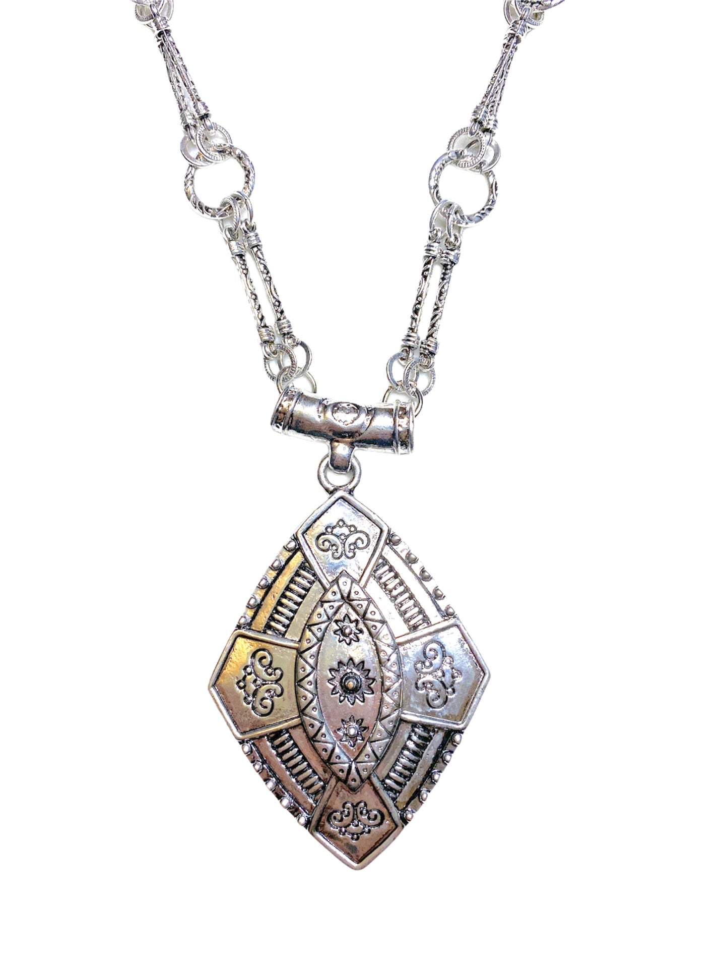 Collier sautoir fantaisie Chaîne losange