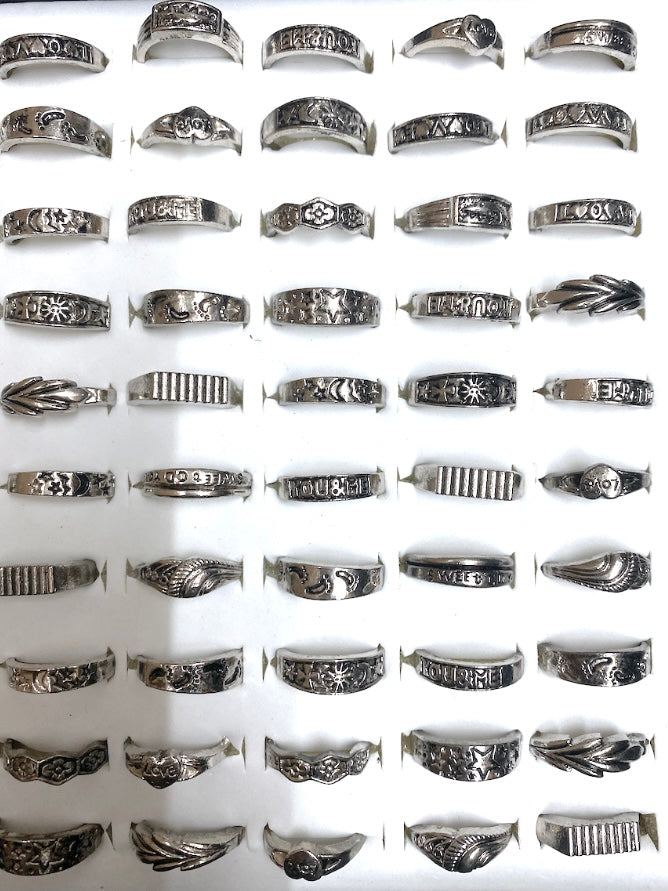 Boîte bague fantaisie simple femme (x100)