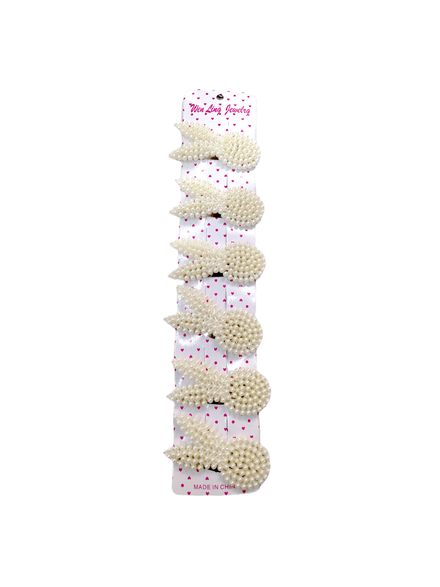 LOT DE 12 - Barrettes Pinces perles lapin 0,60€/unité | Grossiste-pro