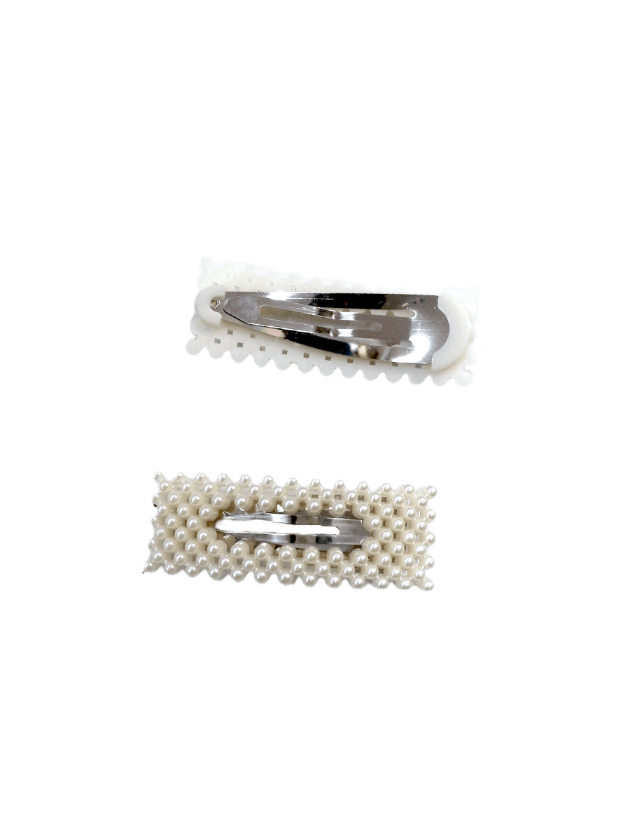 LOT DE 12 - Barrettes Pinces perles clip rectangulaire 0,67€/unité | Grossiste-pro