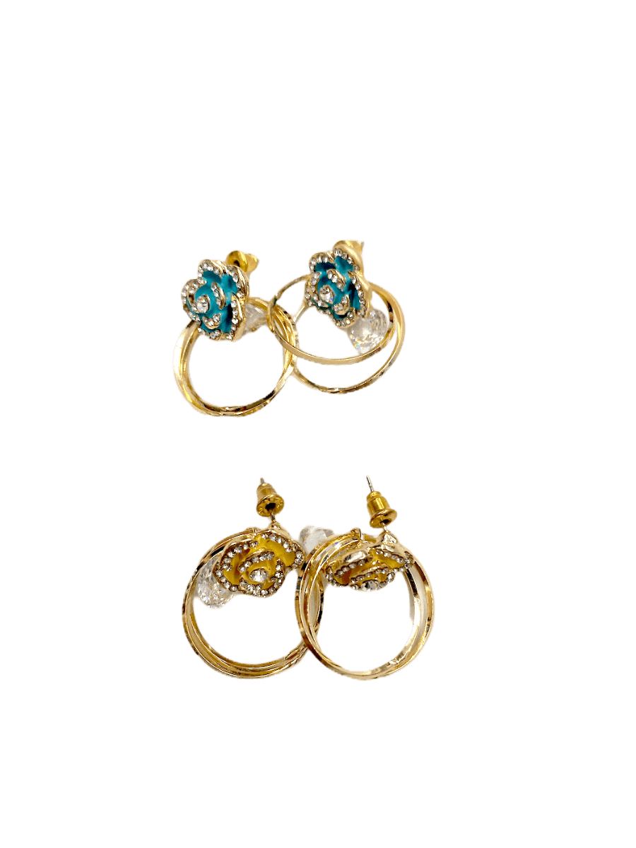 LOT DE 12 - Boucles d'oreilles fantaisie strass 2,00€/paire | Grossiste-pro