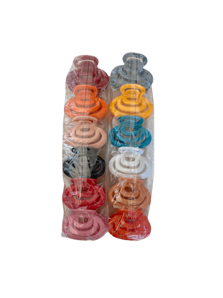 LOT DE 12 - Pinces crabes cheveux forme arrondie 0,50€/unité | Grossiste-pro