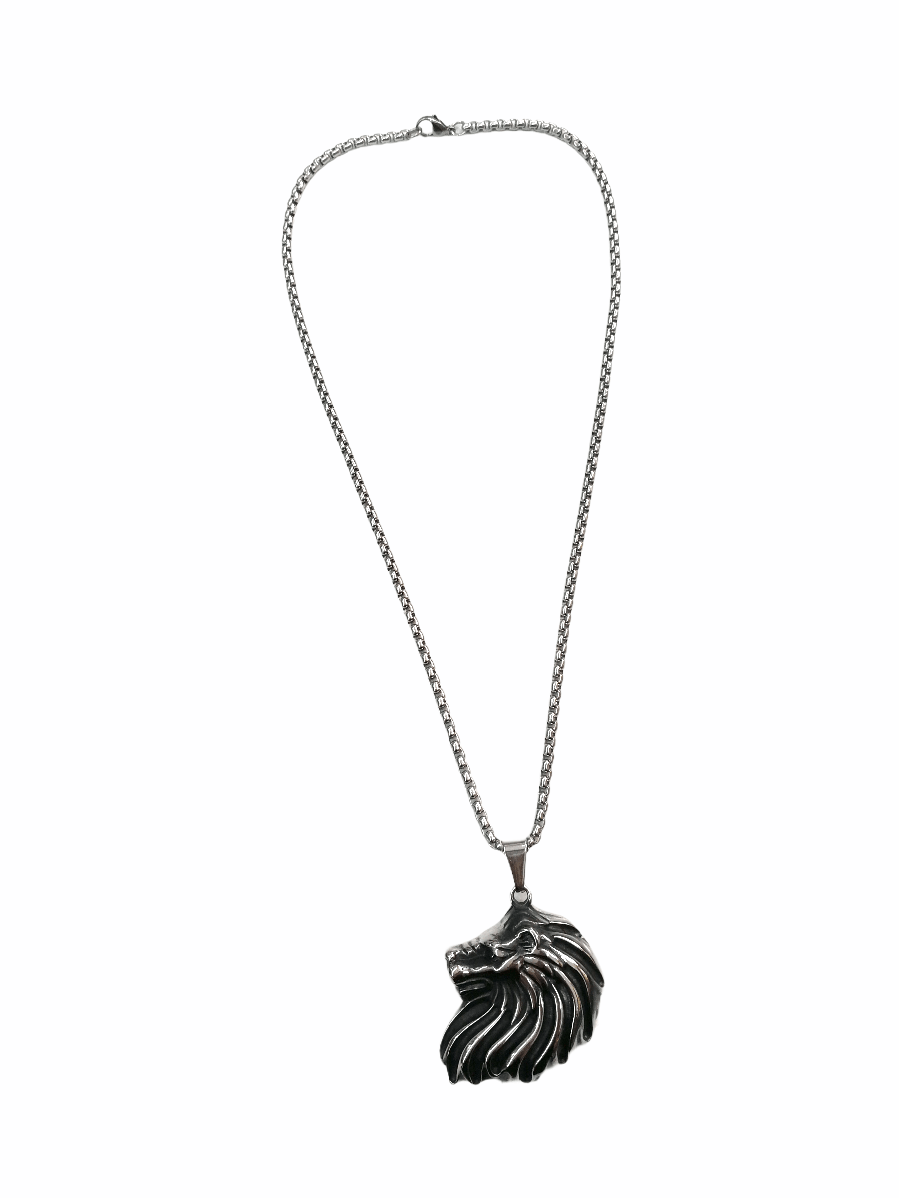 HOMME - LOT DE 2 - Collier pendentif lion INOX 5,00€/unité | Grossiste-pro