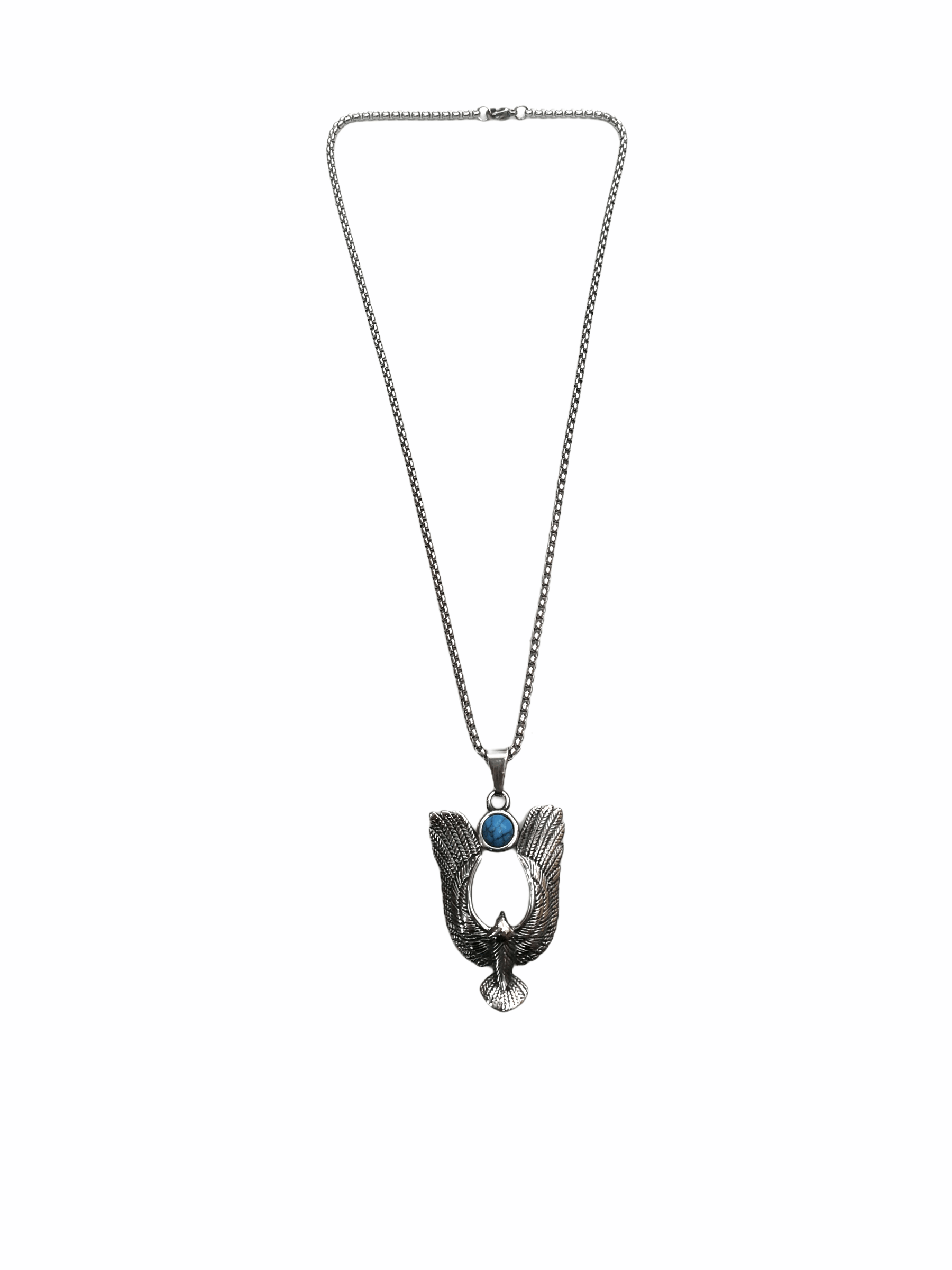 HOMME - LOT DE 2 - Collier pendentif aile oiseau INOX 5,00€/unité | Grossiste-pro