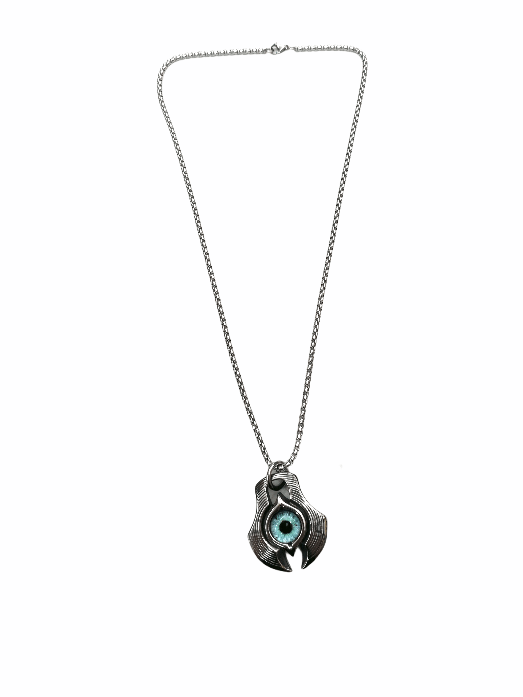 HOMME - LOT DE 2 - Collier pendentif oeil INOX 5,00€/unité | Grossiste-pro