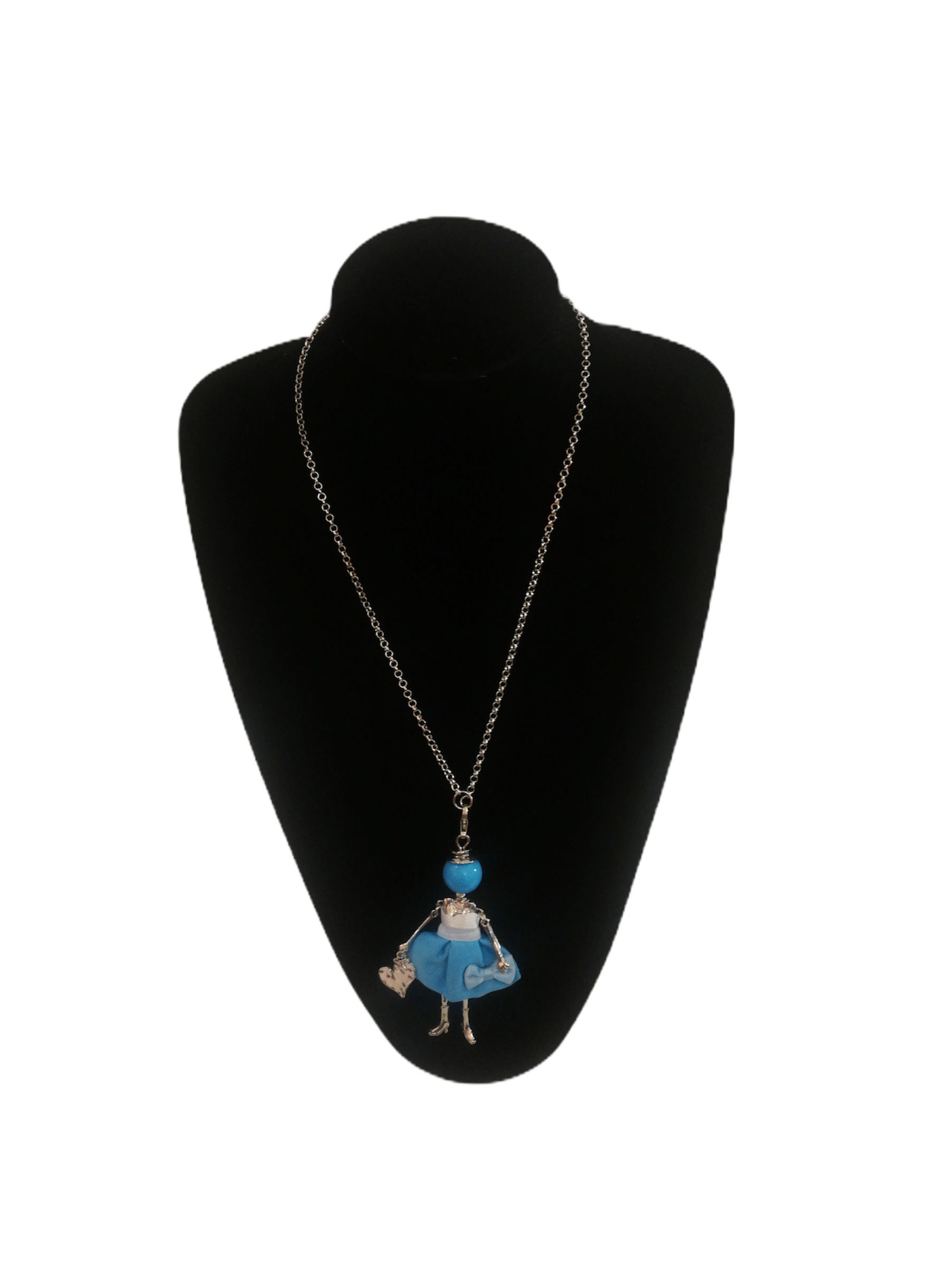 DESTOCKAGE Colliers sautoir pendentif poupée robe (x12) 1,50€/unité | Grossiste-pro