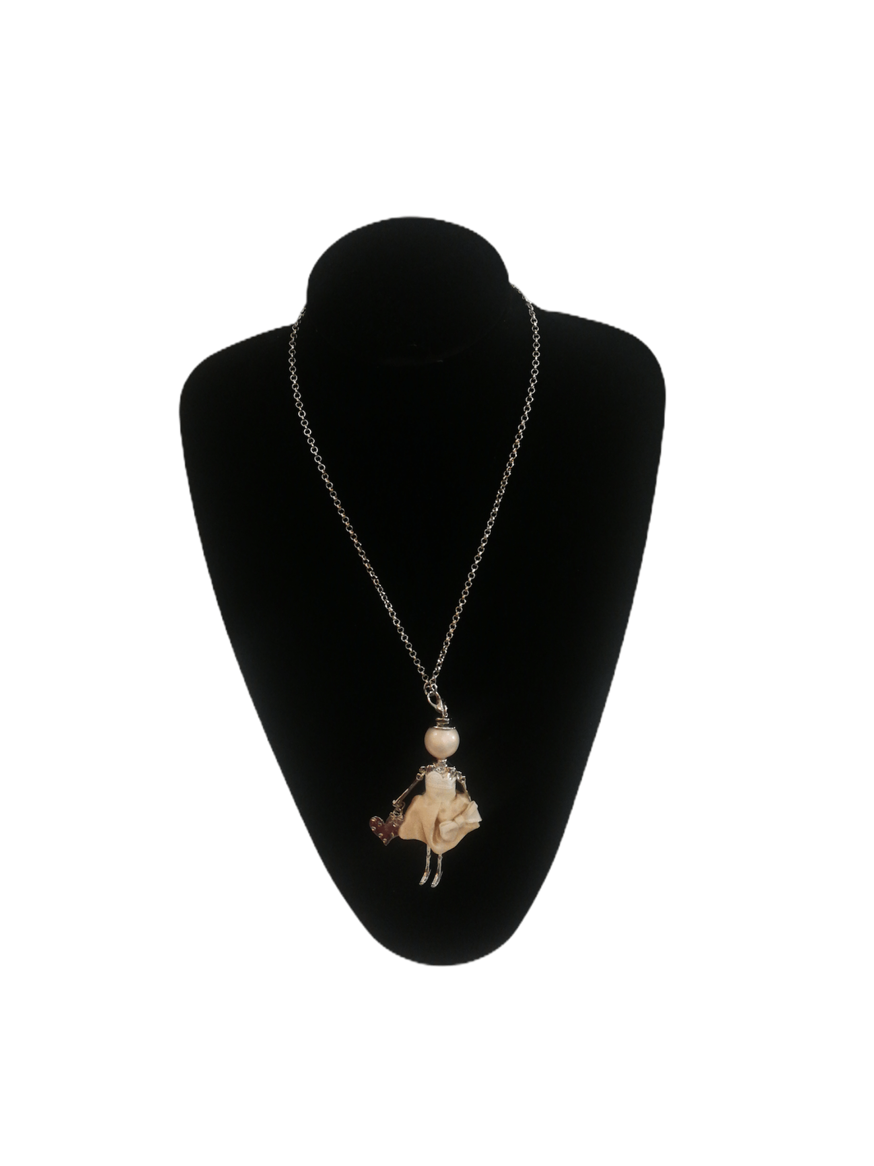 DESTOCKAGE Colliers sautoir pendentif poupée robe (x12) 1,50€/unité | Grossiste-pro