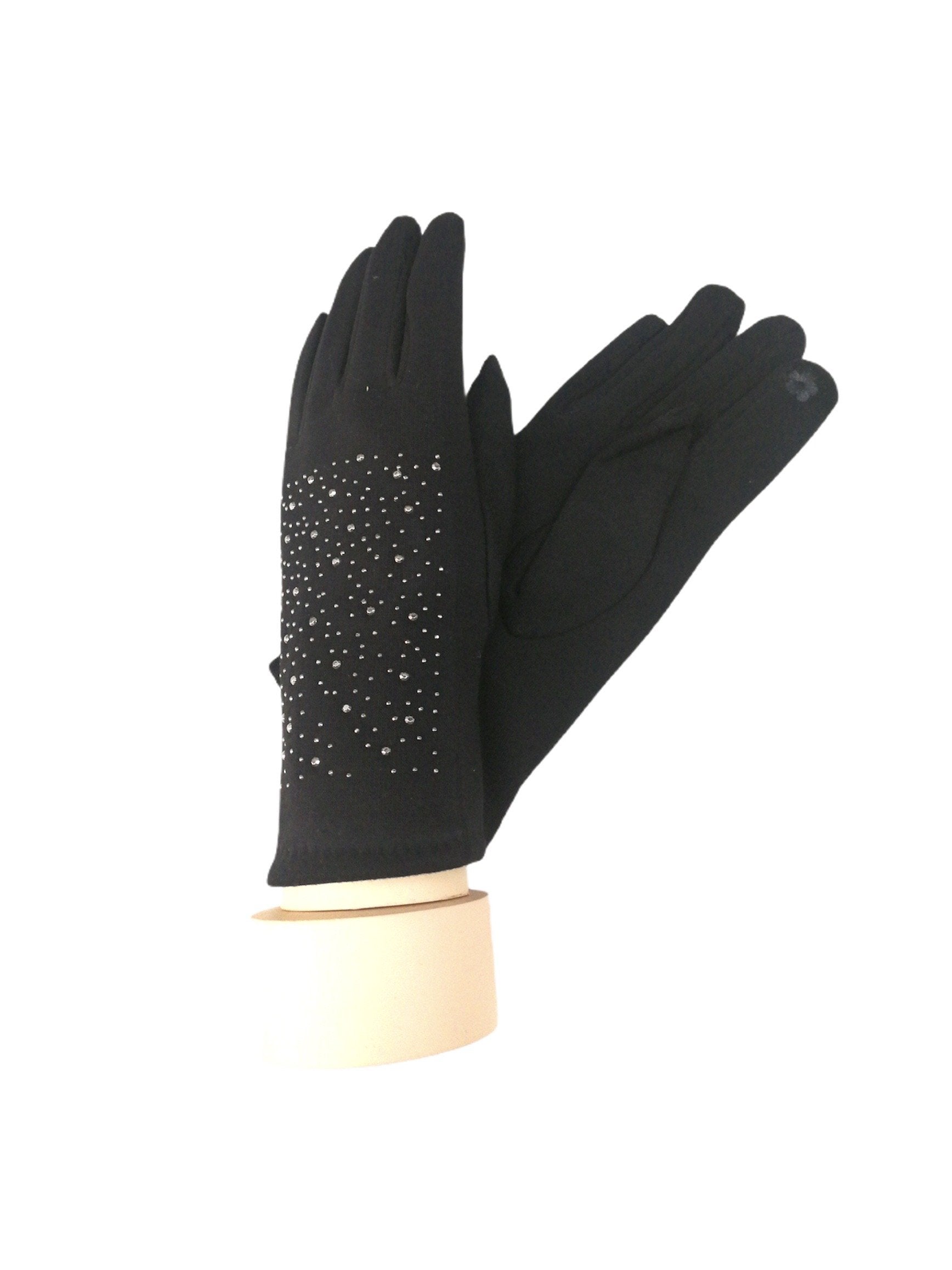 Gants tactiles motif strass doublure (x12) 2,80€/paire | Grossiste-pro