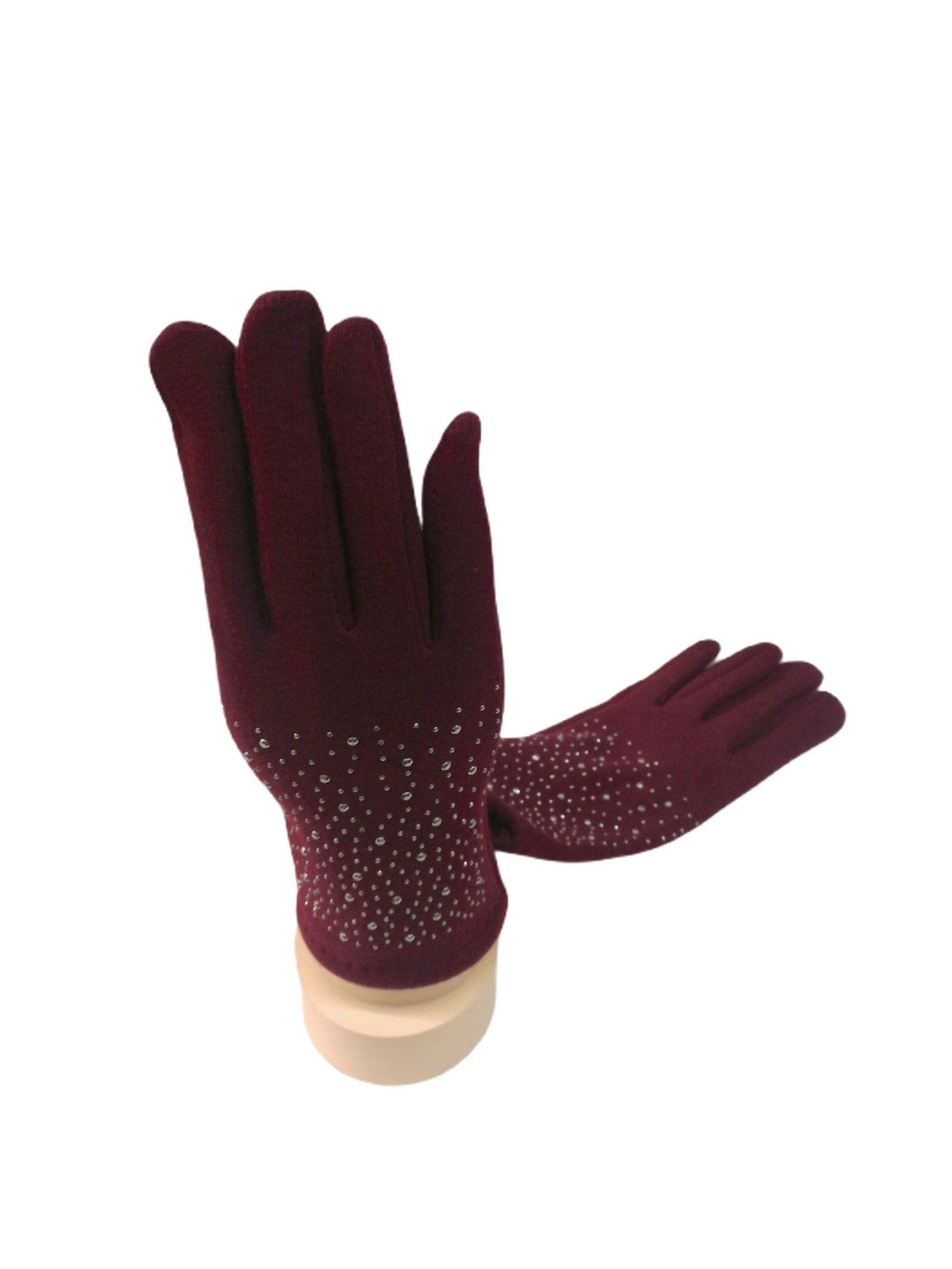 Gants tactiles motif strass doublure (x12) 2,80€/paire | Grossiste-pro