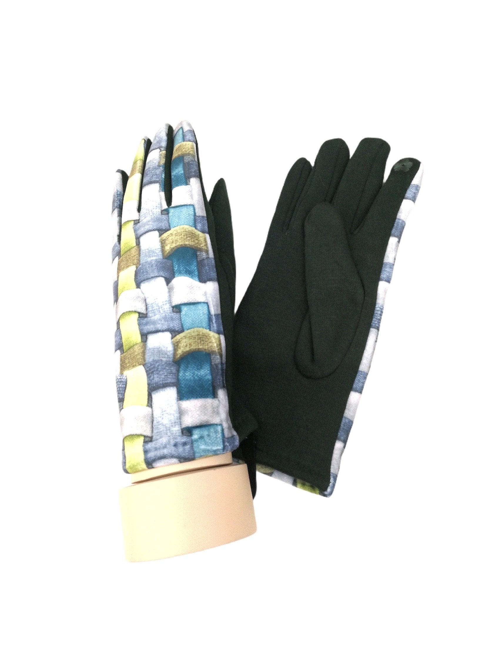 Gants tactiles motif géométrique doublure (x12) 3,50€/paire | Grossiste-pro
